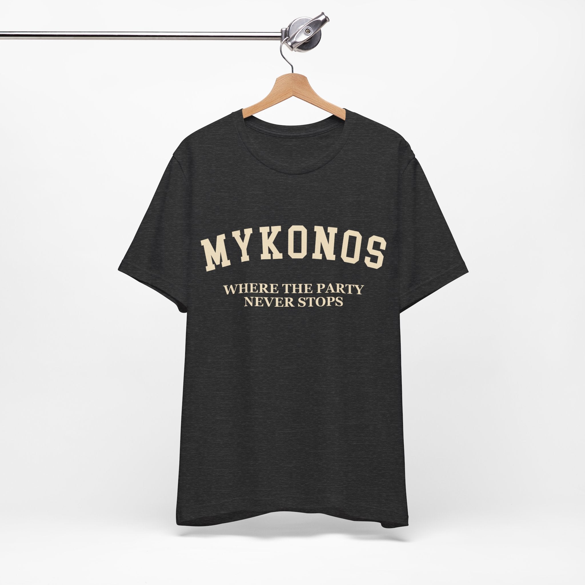 Mykonos Collegiate — 100% Cotton Premium Unisex T-Shirt | BY CHARLES