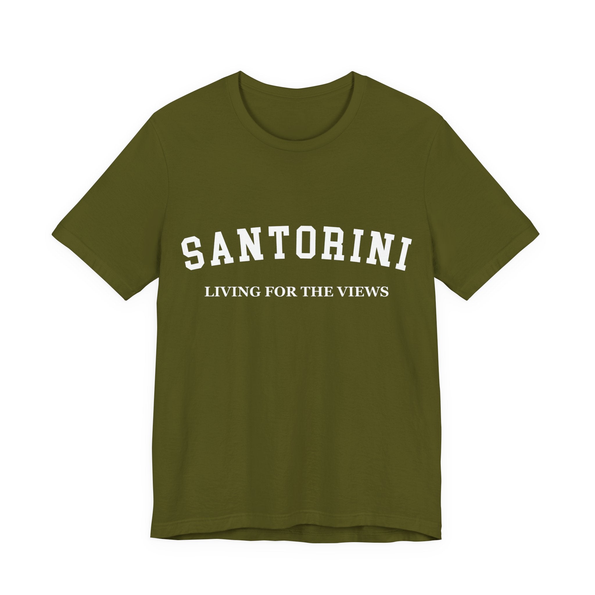 Santorini Collegiate — 100% Cotton Premium Unisex T-Shirt | BY CHARLES
