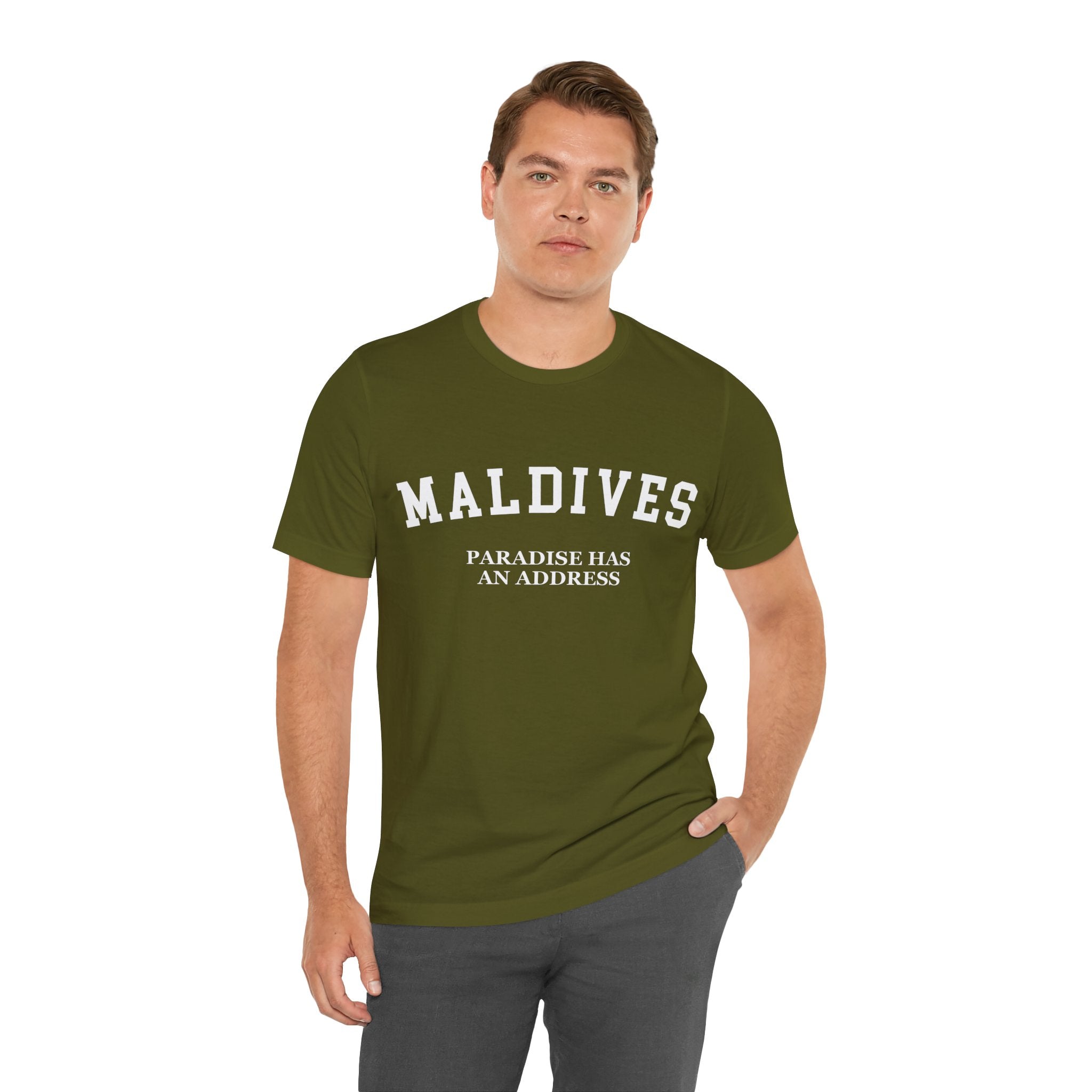 Maldives Collegiate — 100% Cotton Premium Unisex T-Shirt | BY CHARLES