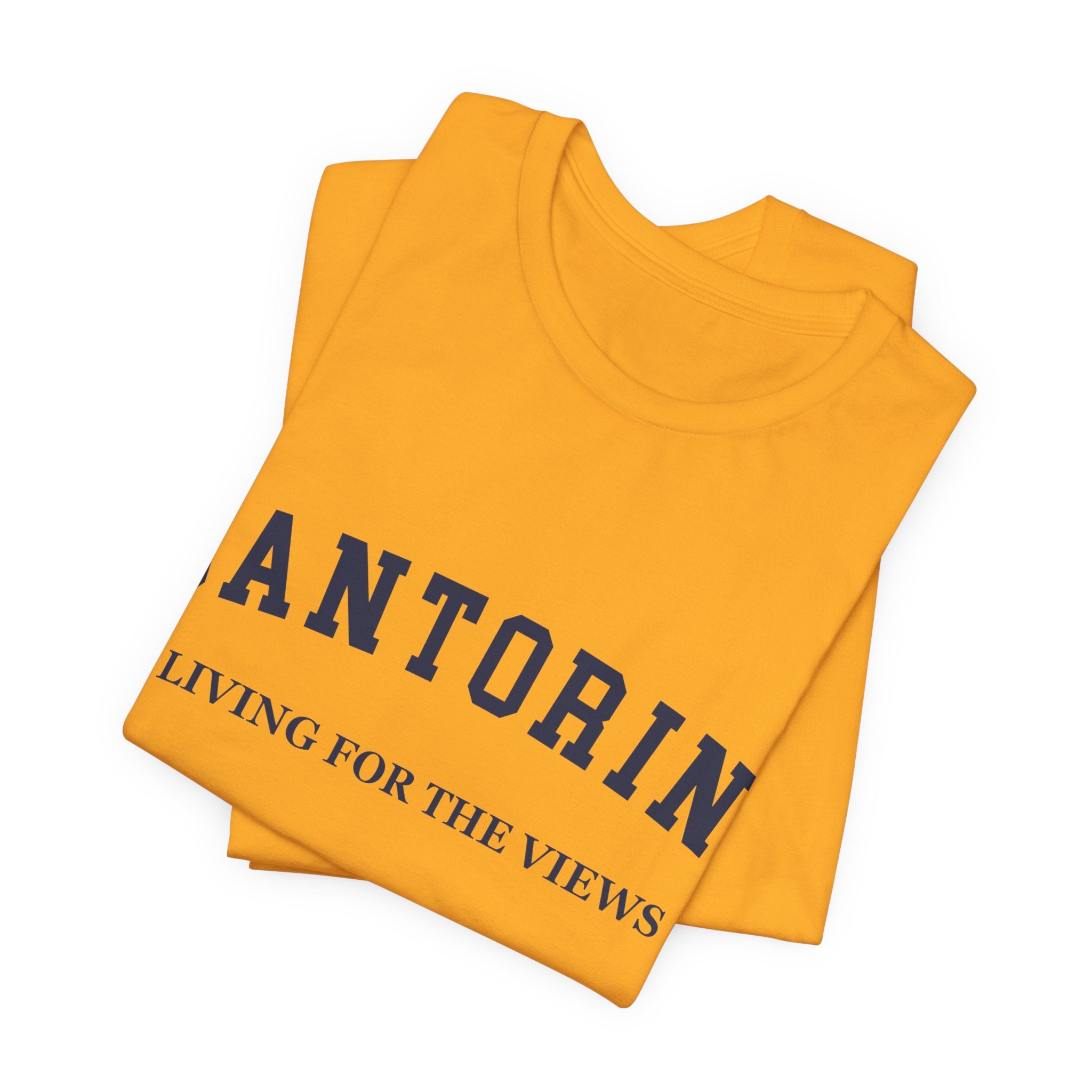 Santorini Collegiate — 100% Cotton Premium Unisex T-Shirt | BY CHARLES