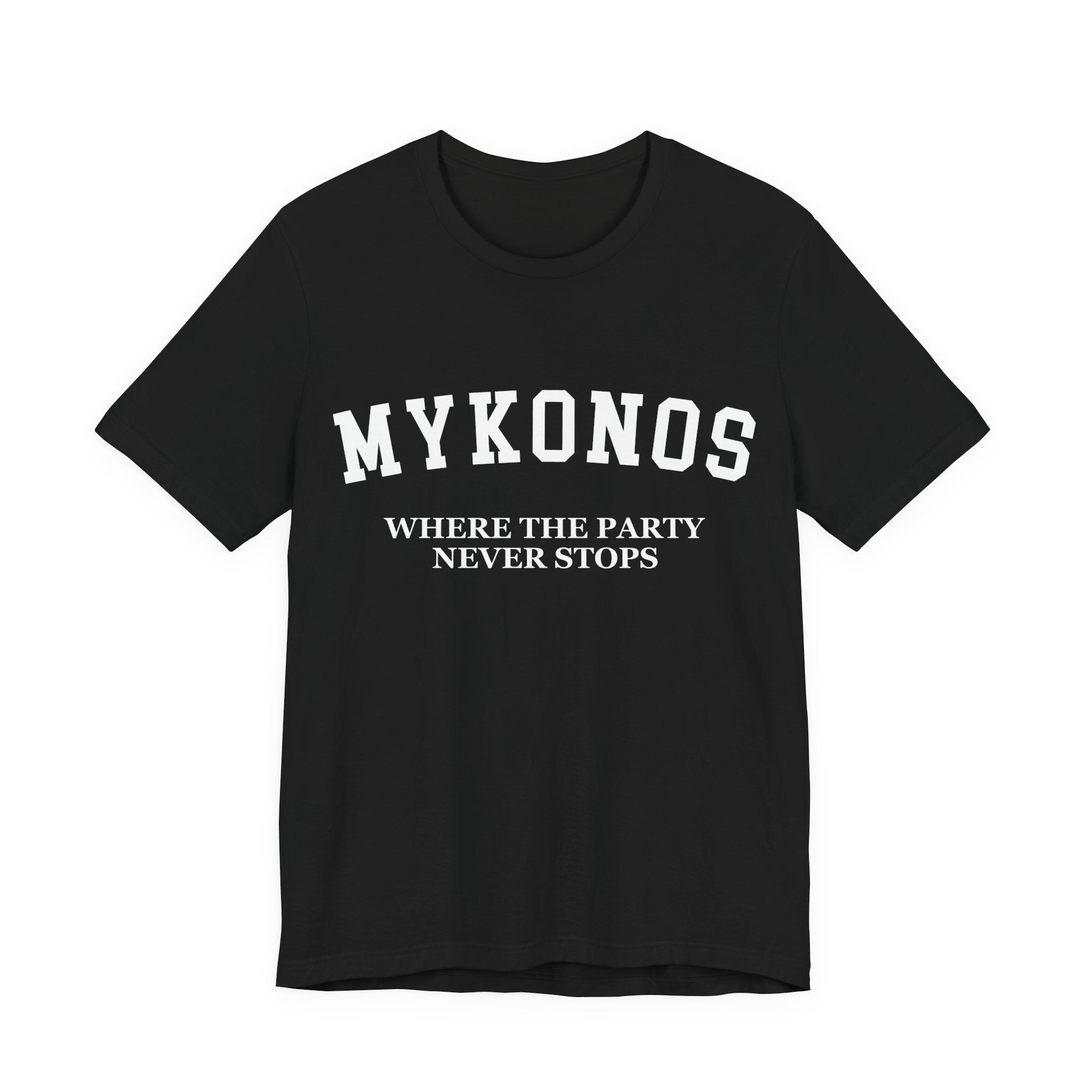 Mykonos Collegiate — 100% Cotton Premium Unisex T-Shirt | BY CHARLES