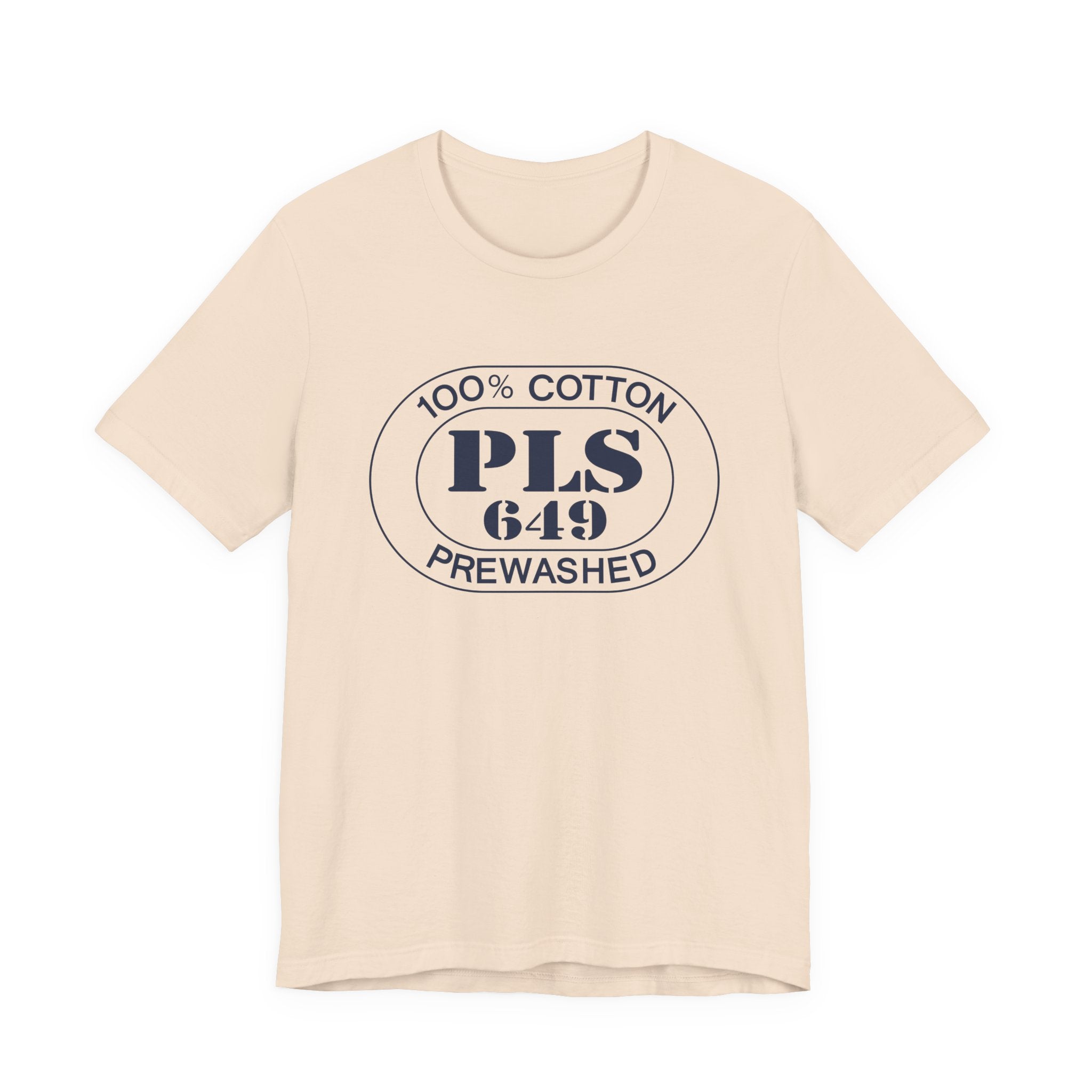 Turks & Caicos Airport Oval tee in soft cream, front view
