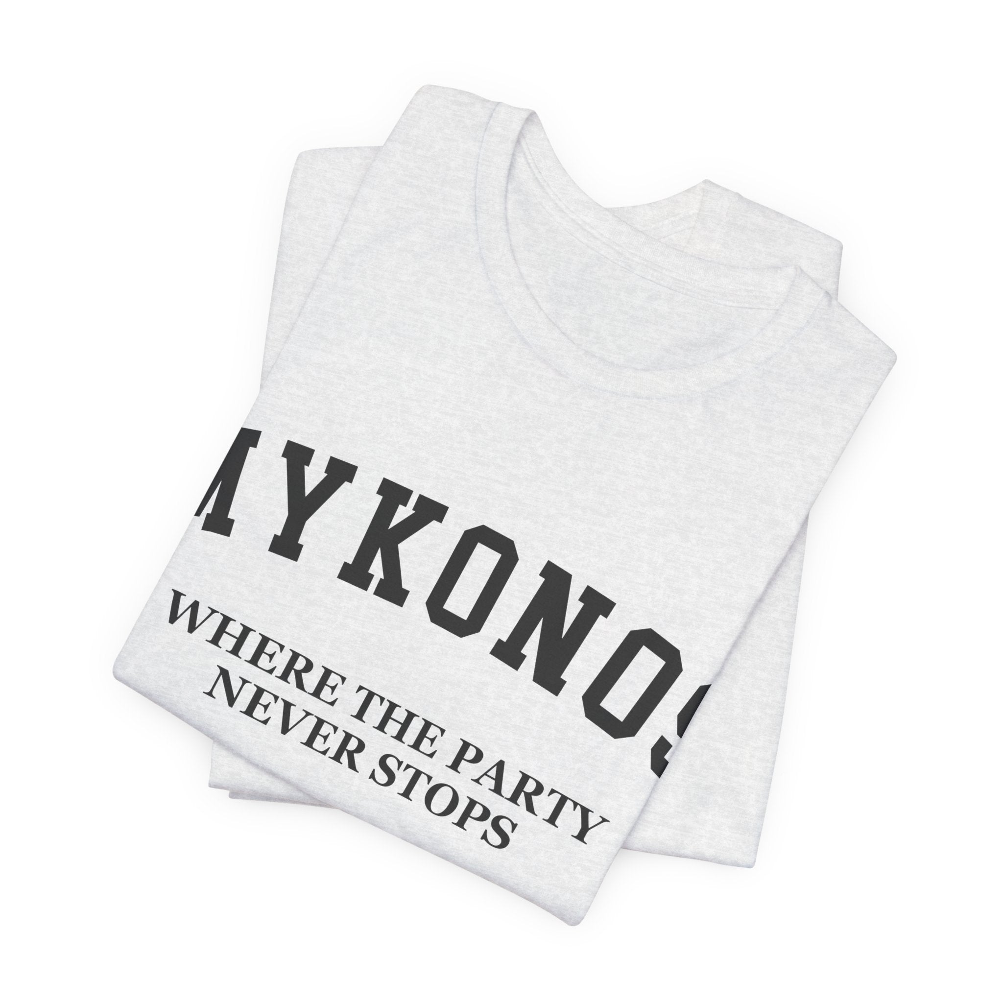 Mykonos Collegiate — 100% Cotton Premium Unisex T-Shirt | BY CHARLES