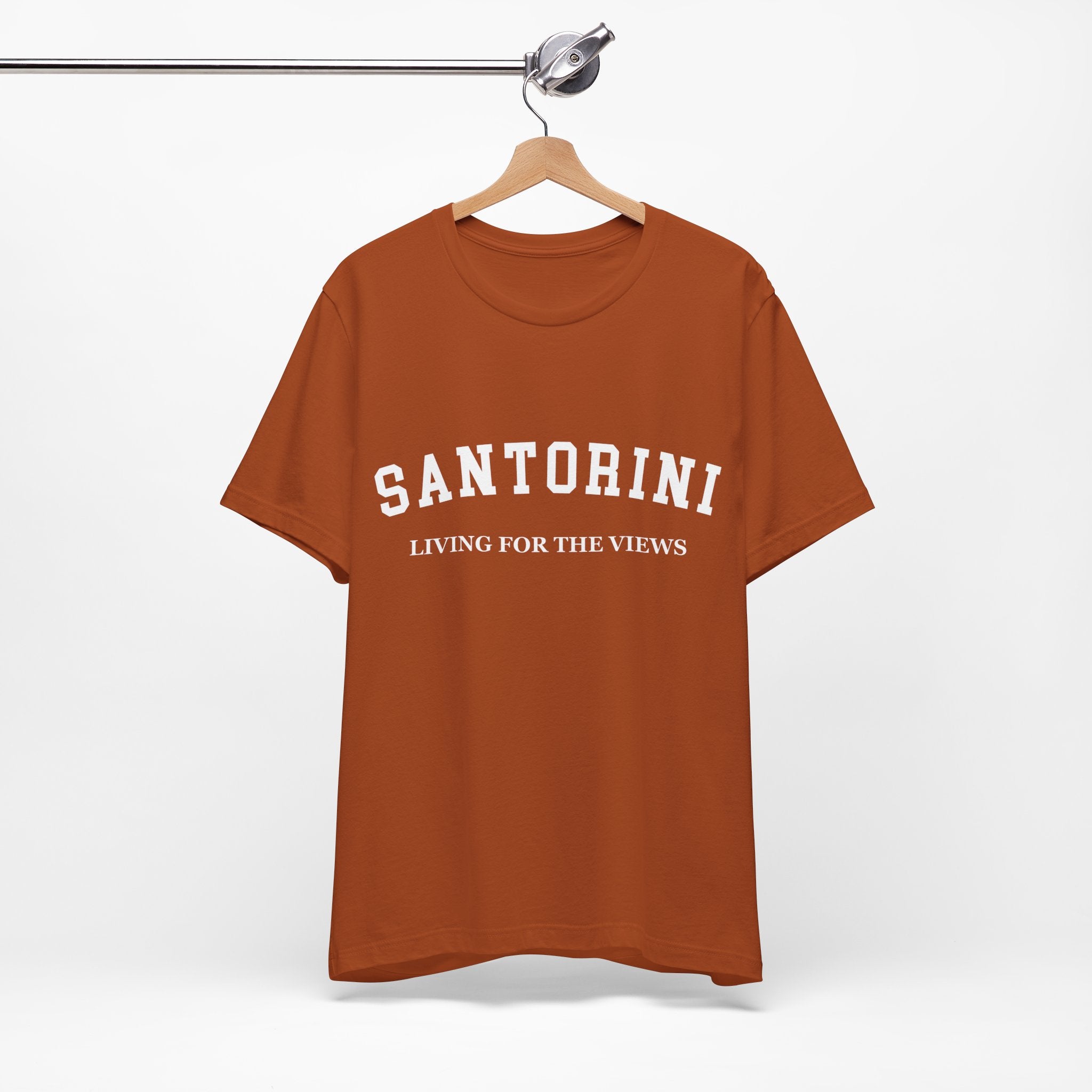Santorini Collegiate — 100% Cotton Premium Unisex T-Shirt | BY CHARLES