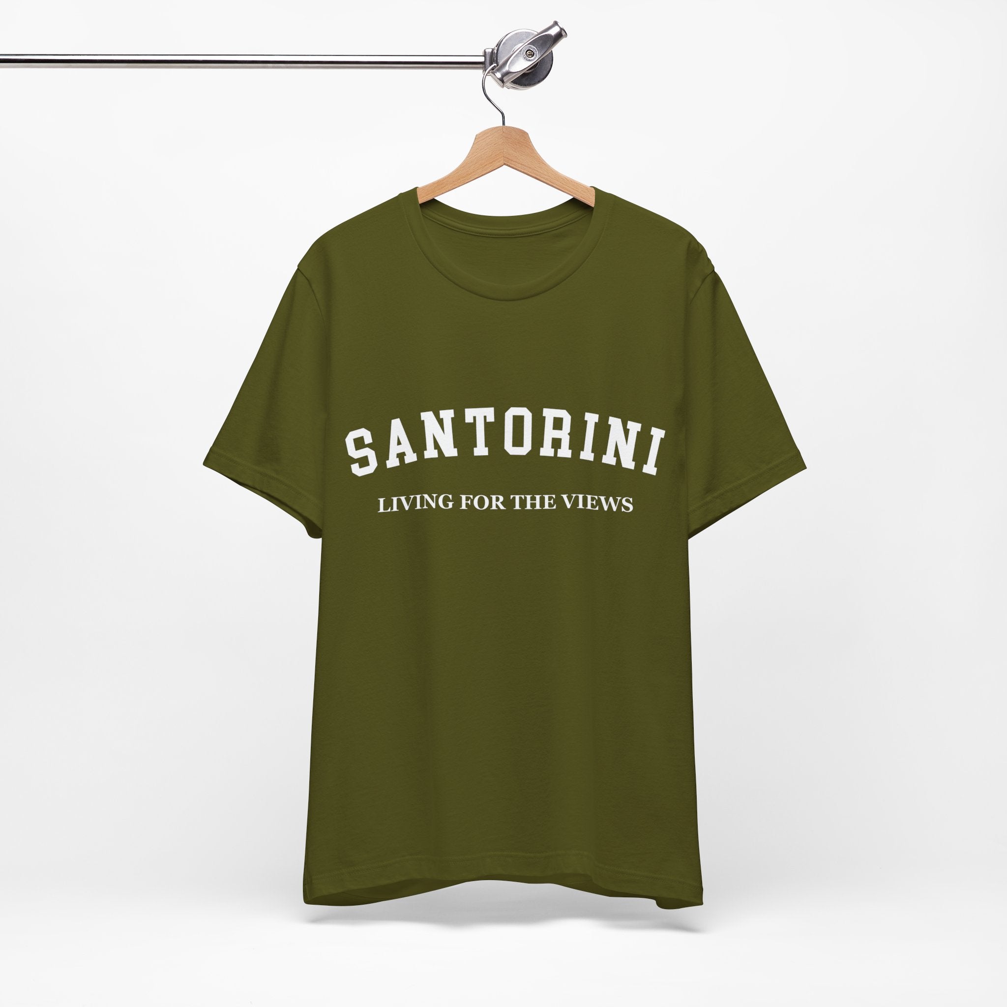 Santorini Collegiate — 100% Cotton Premium Unisex T-Shirt | BY CHARLES