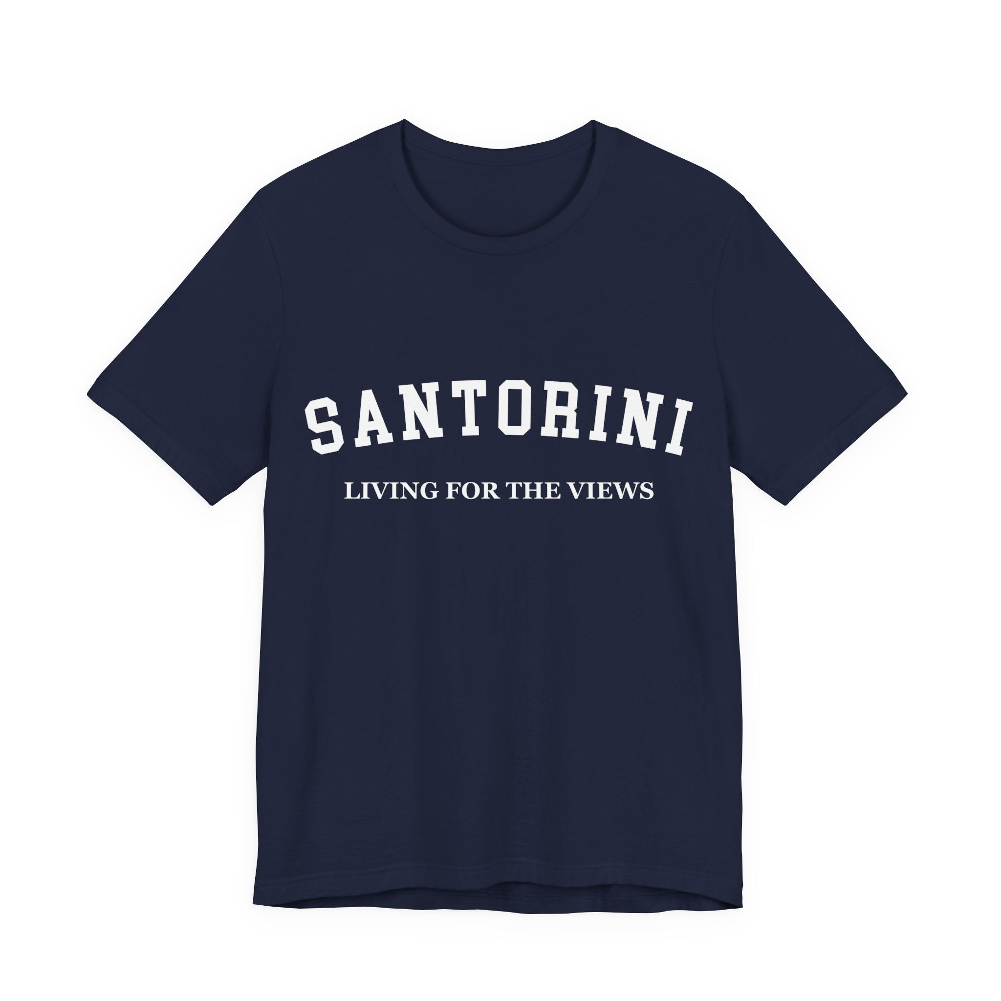 Santorini Collegiate — 100% Cotton Premium Unisex T-Shirt | BY CHARLES