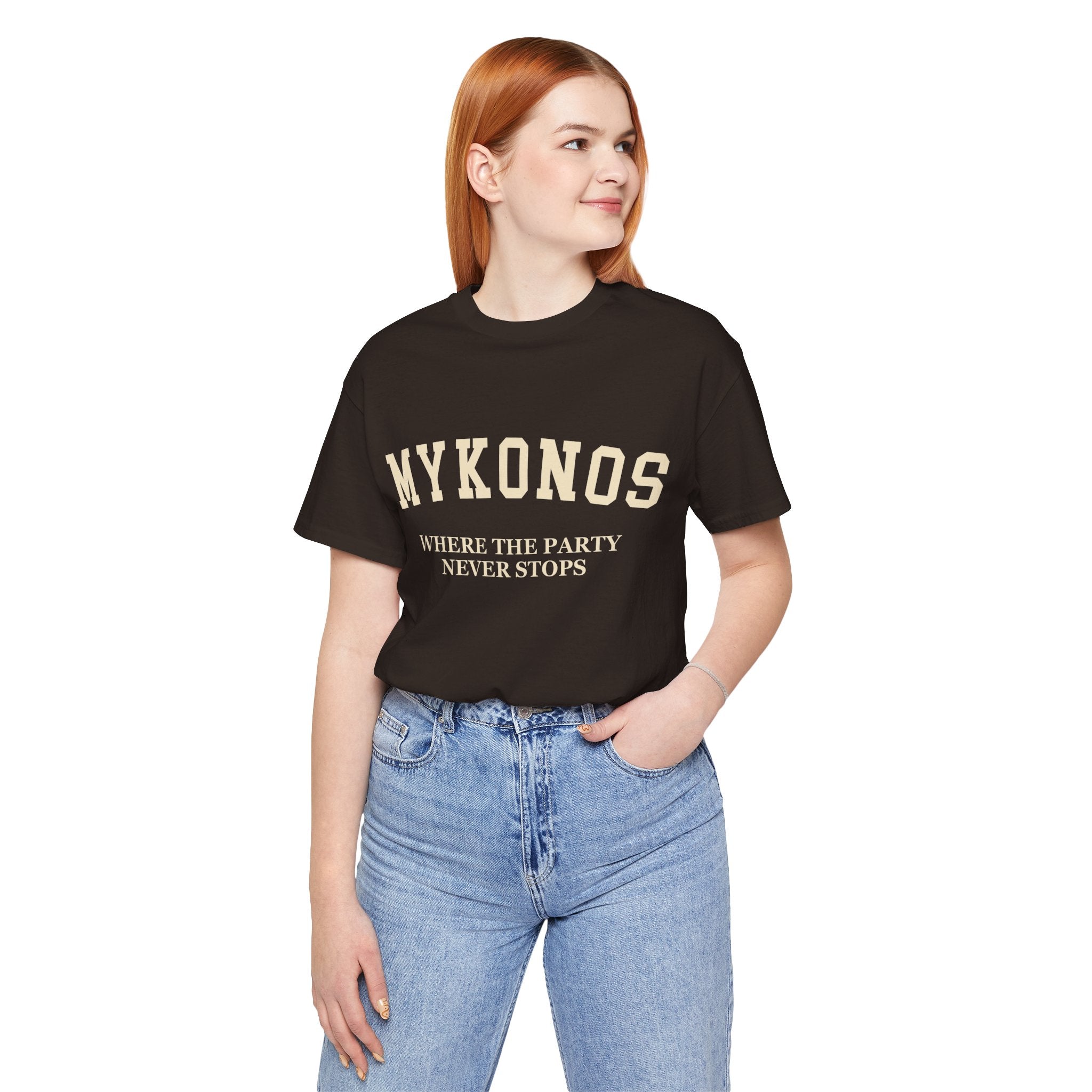 Mykonos Collegiate — 100% Cotton Premium Unisex T-Shirt | BY CHARLES