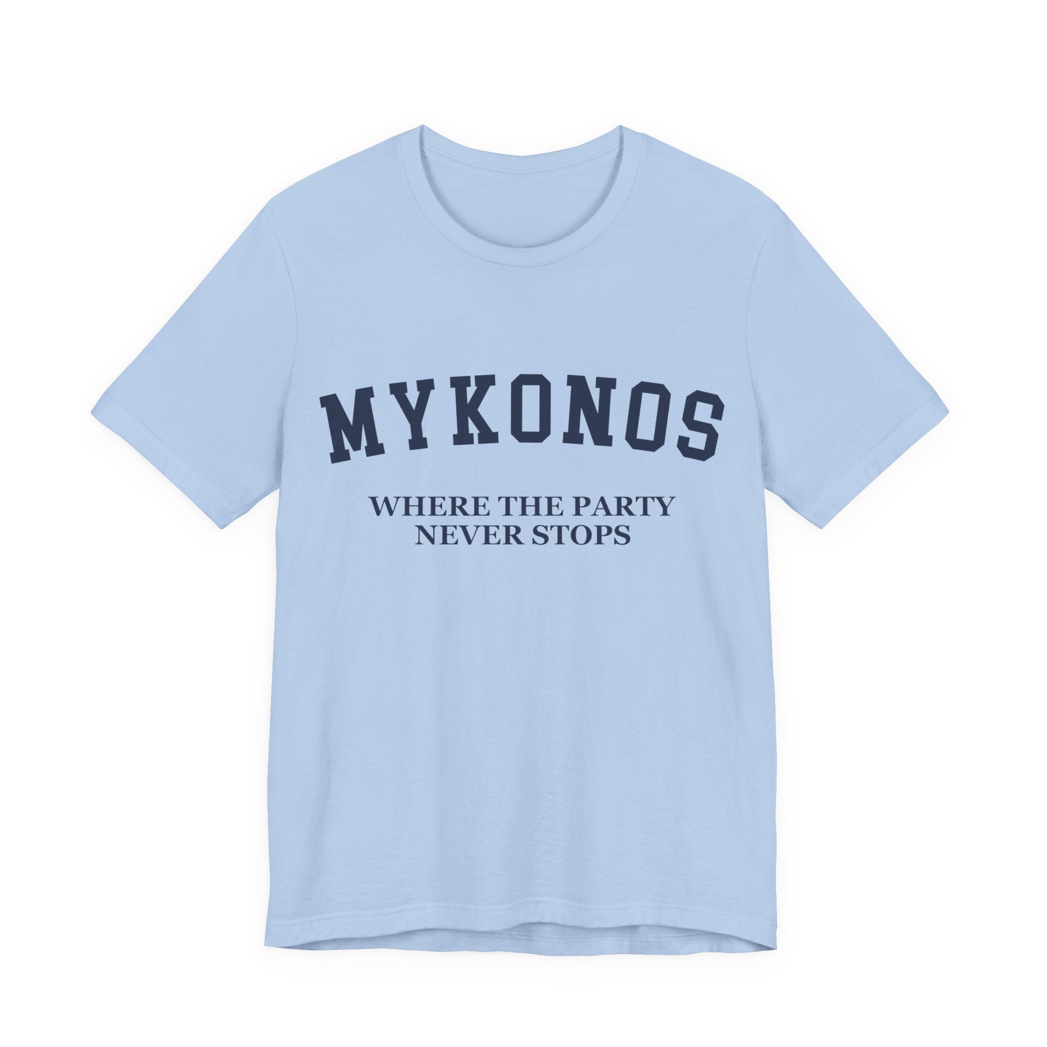 Mykonos Collegiate — 100% Cotton Premium Unisex T-Shirt | BY CHARLES