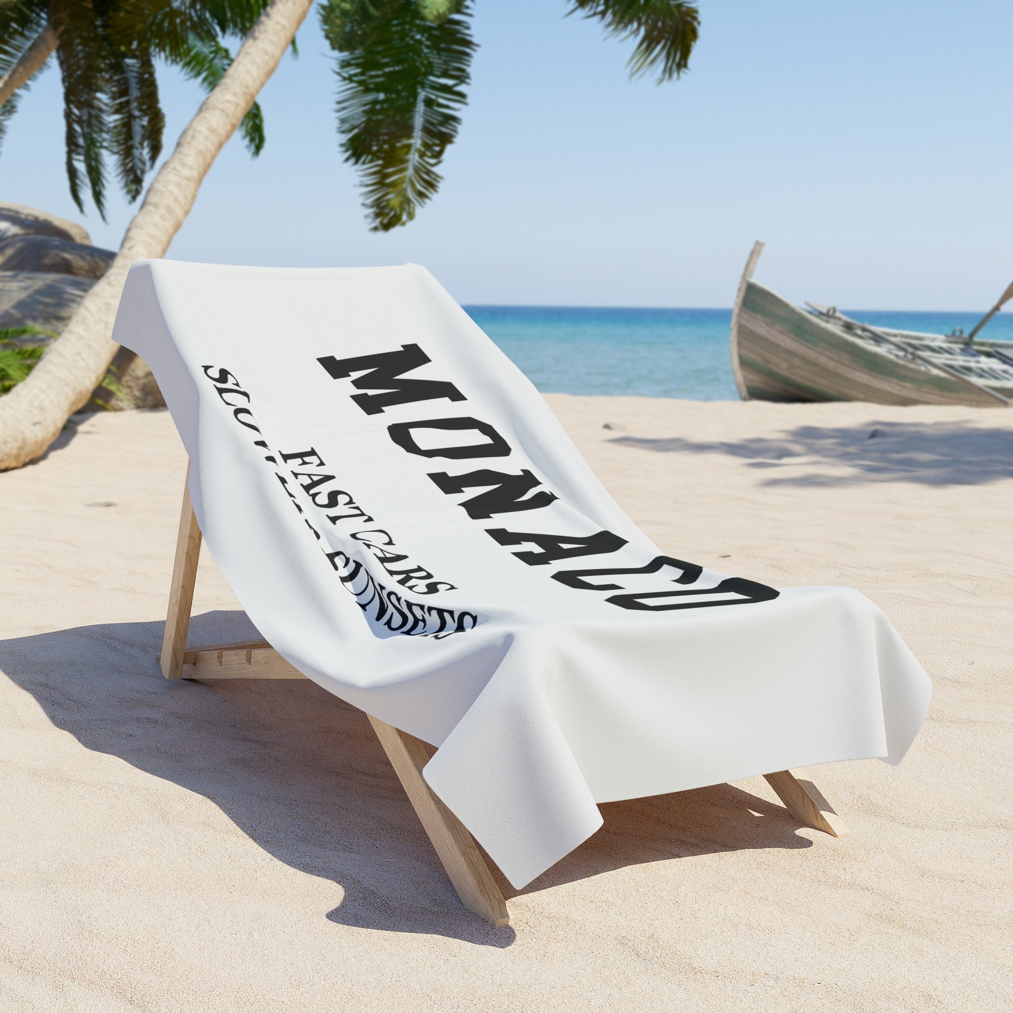 Monaco Slogan Series Beach Towel — Premium Oversized | BY CHARLES