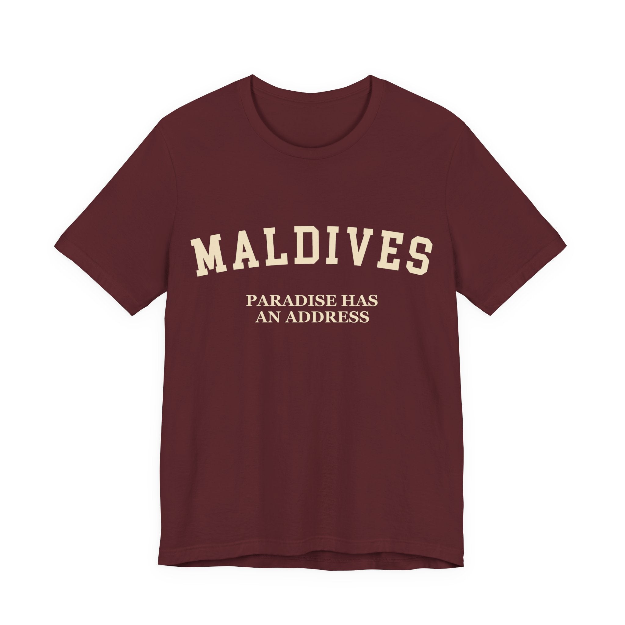 Maldives Collegiate — 100% Cotton Premium Unisex T-Shirt | BY CHARLES