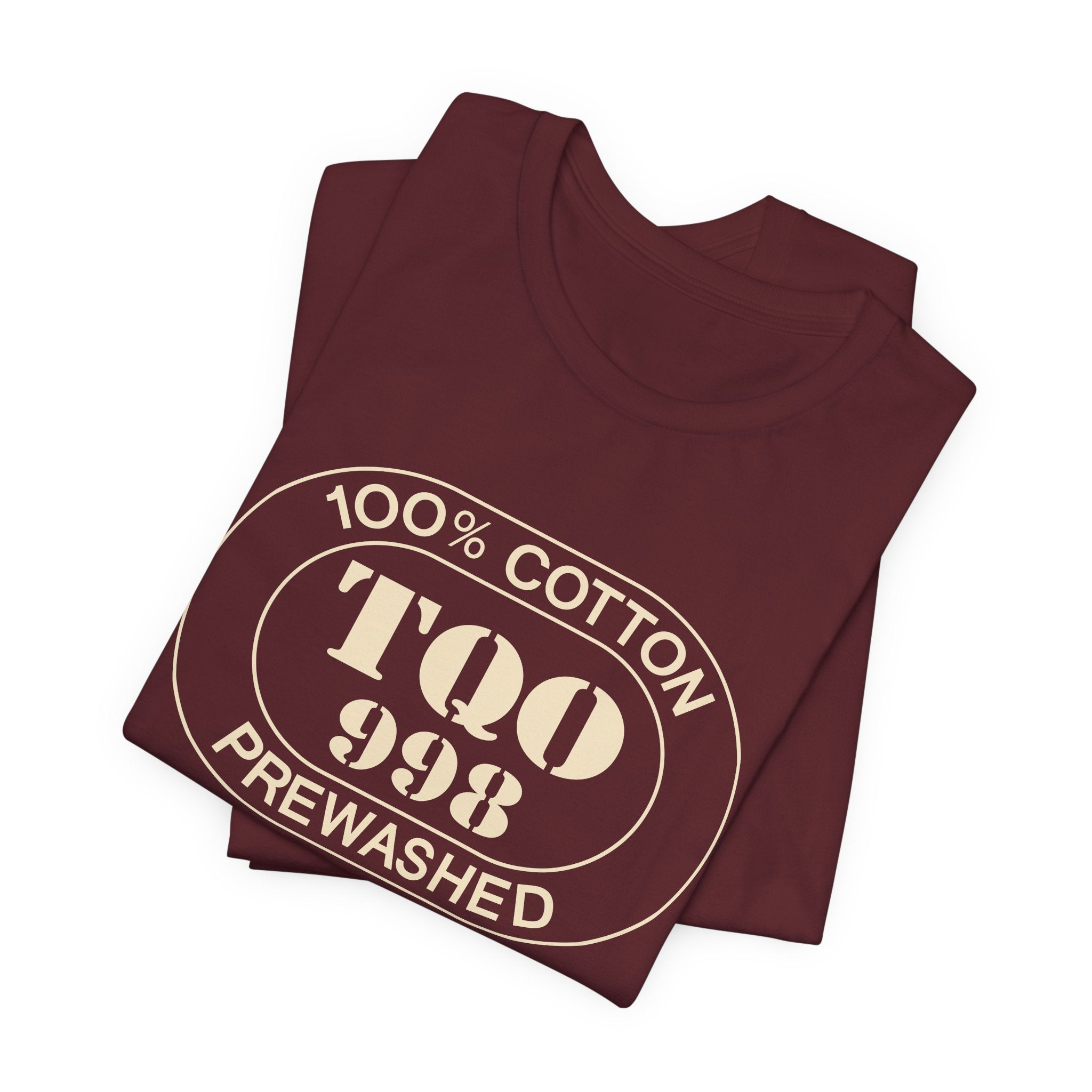 Tulum Airport Oval tee in maroon, alternate view