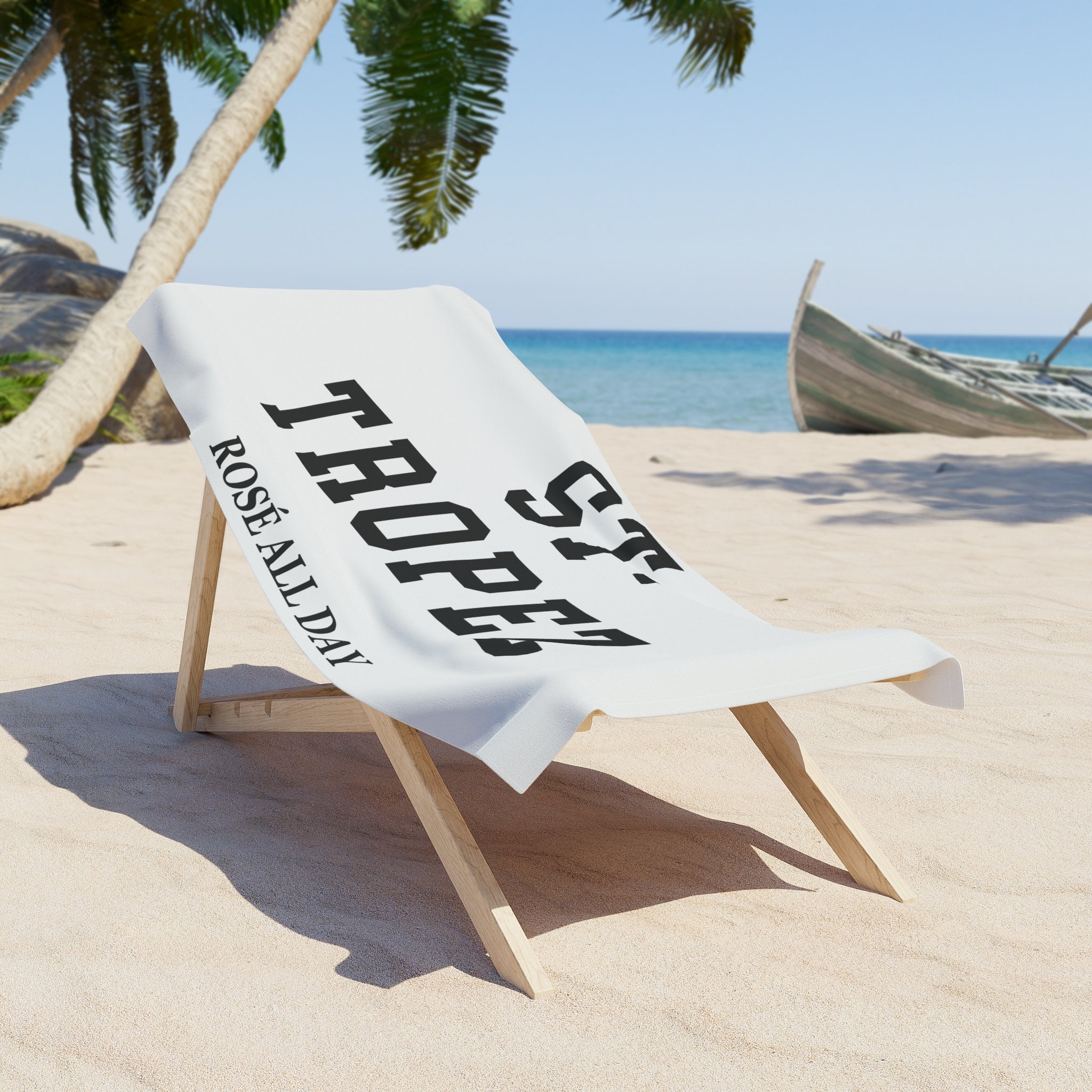 St. Tropez Slogan Series Beach Towel — Premium Oversized | BY CHARLES