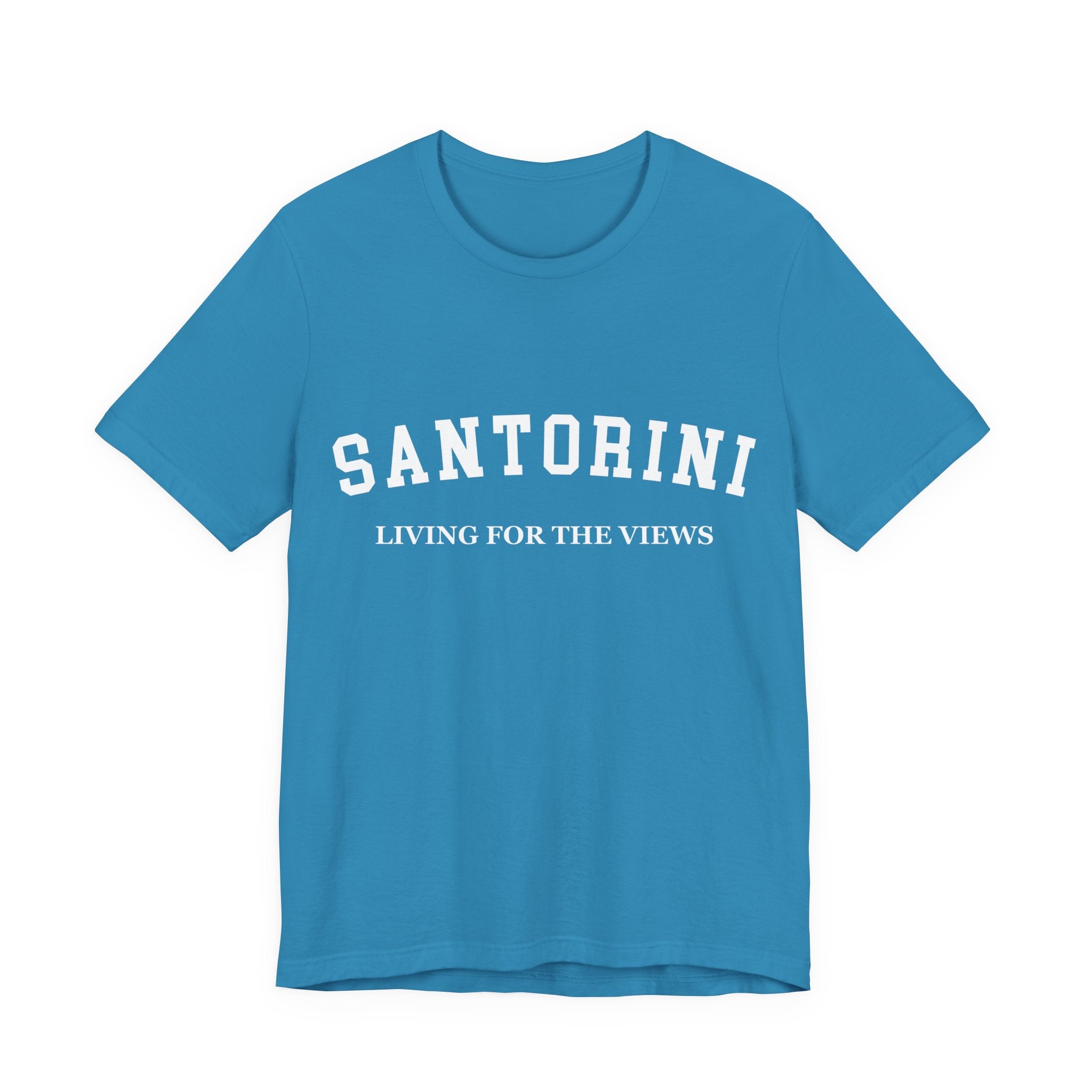 Santorini Collegiate — 100% Cotton Premium Unisex T-Shirt | BY CHARLES