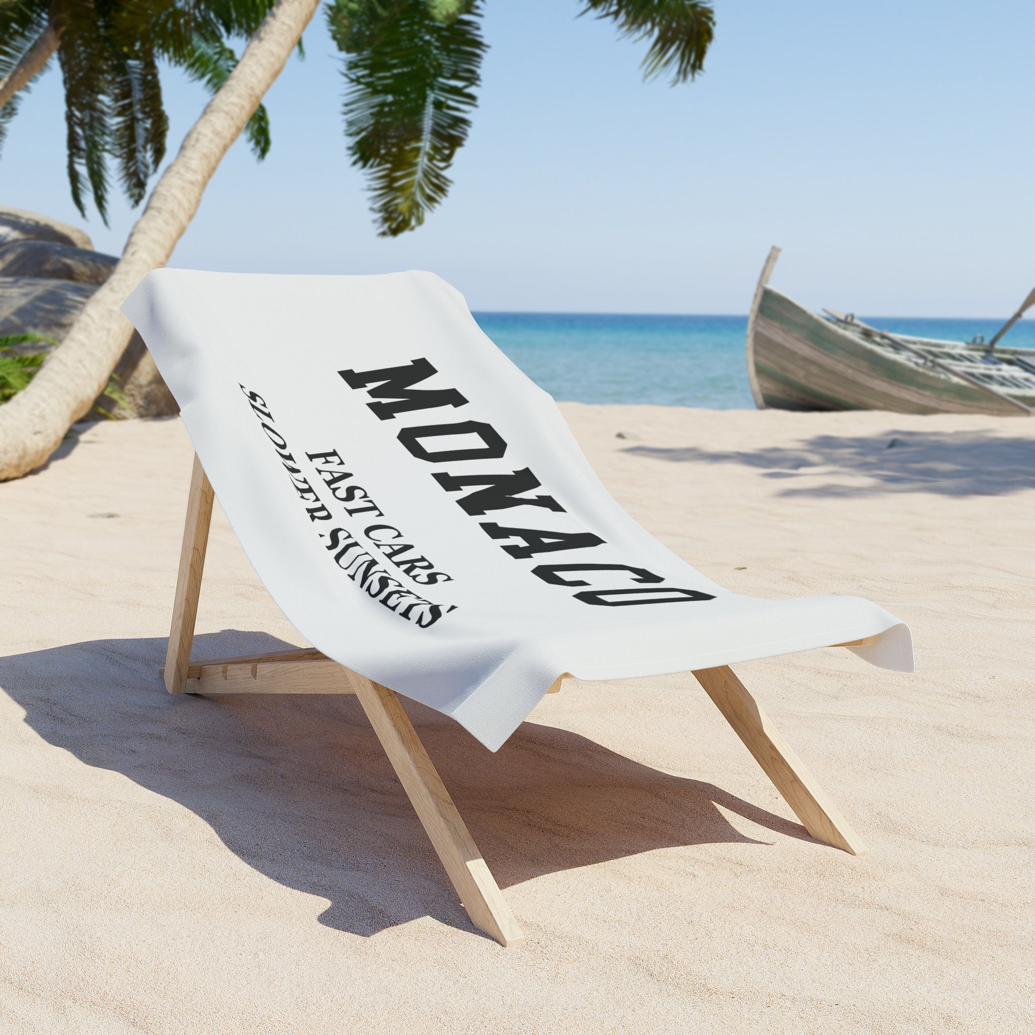 Monaco Slogan Series Beach Towel — Premium Oversized | BY CHARLES