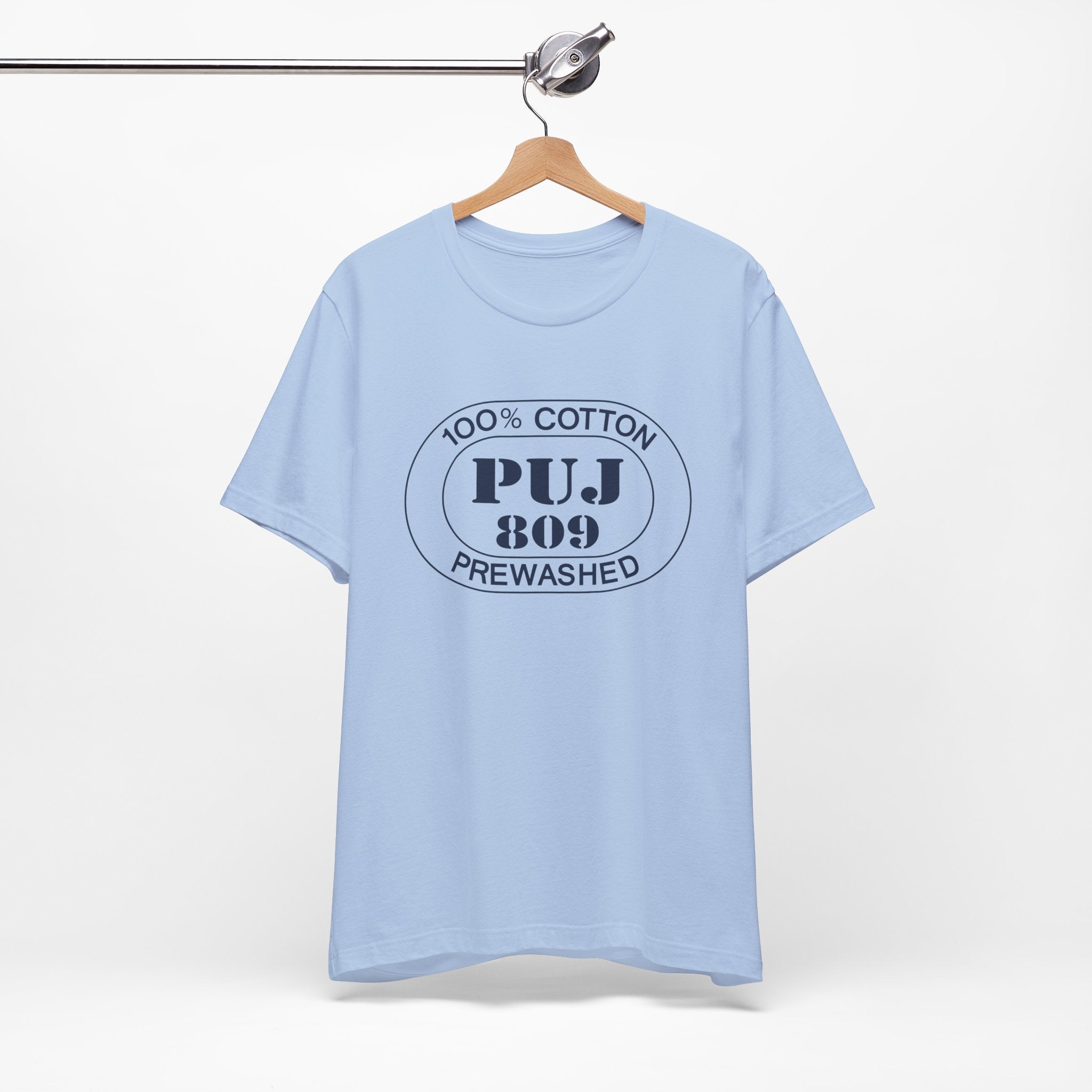 Punta Cana Airport Oval tee in baby blue, alternate view
