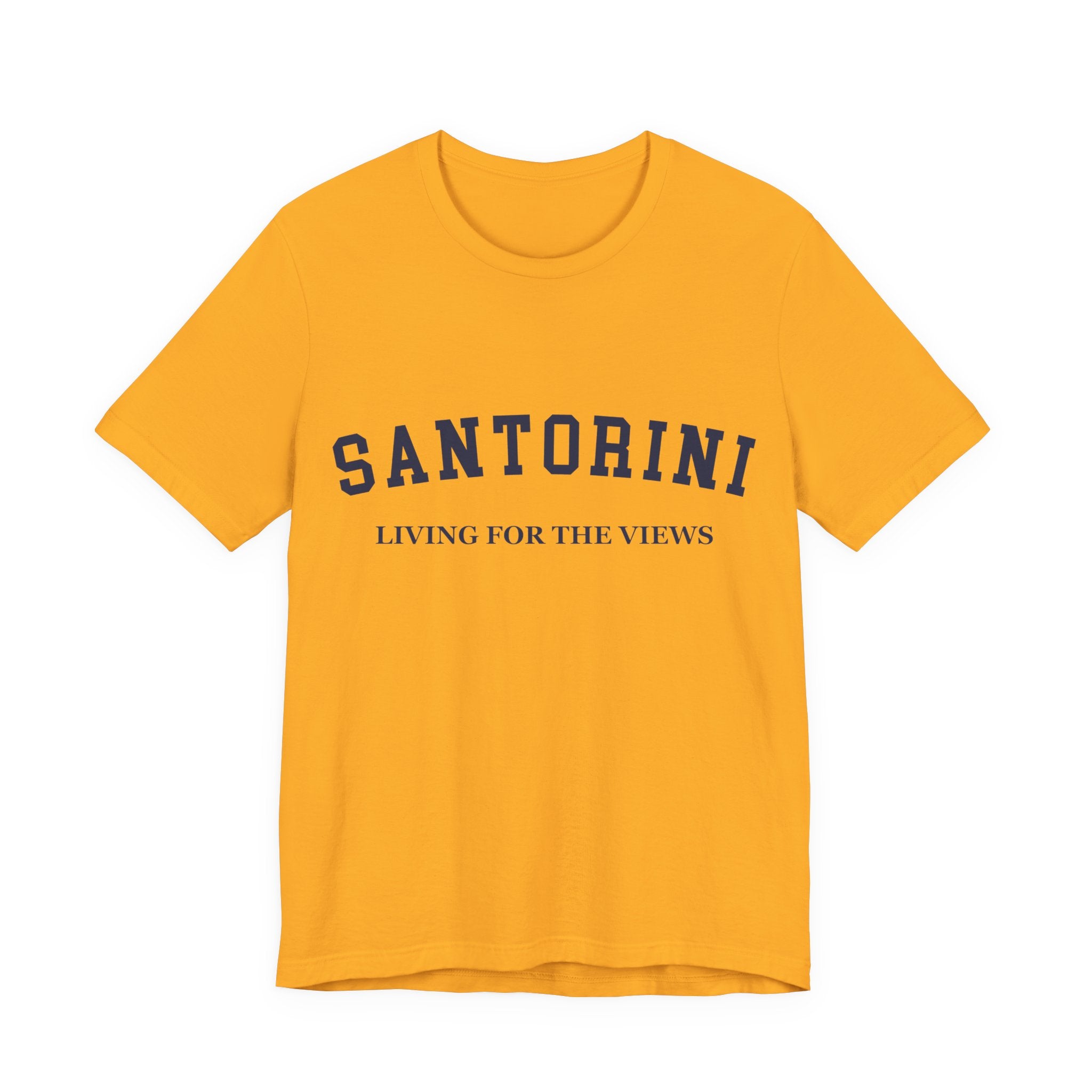 Santorini Collegiate — 100% Cotton Premium Unisex T-Shirt | BY CHARLES