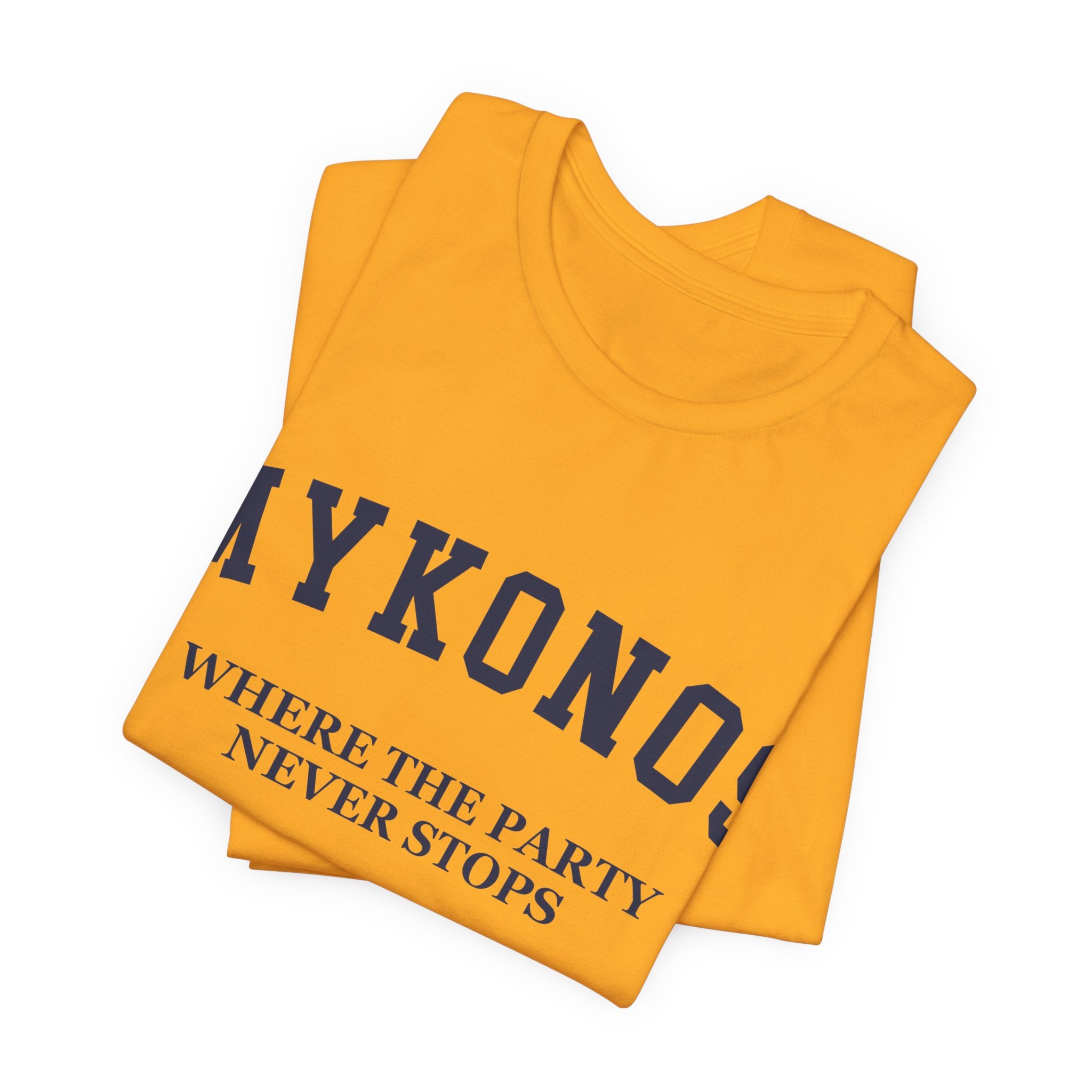 Mykonos Collegiate — 100% Cotton Premium Unisex T-Shirt | BY CHARLES