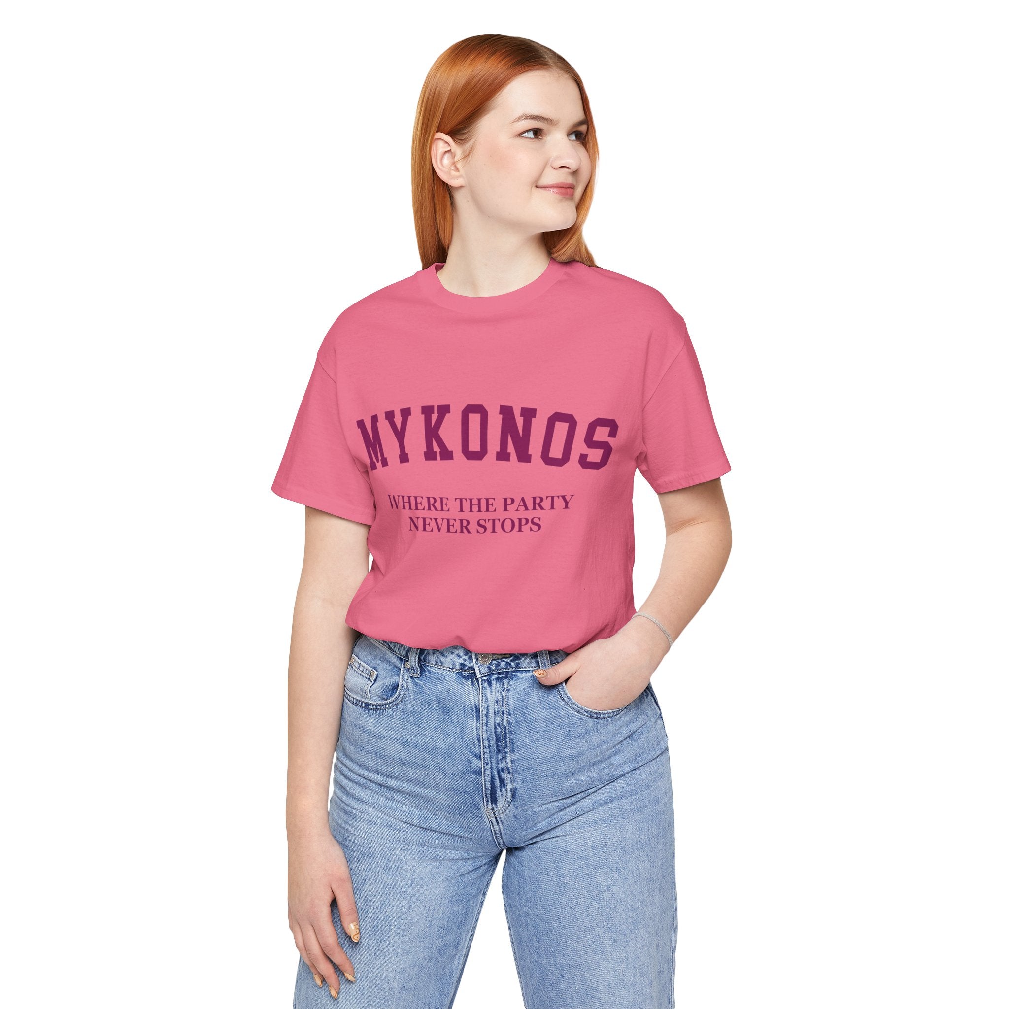 Mykonos Collegiate — 100% Cotton Premium Unisex T-Shirt | BY CHARLES