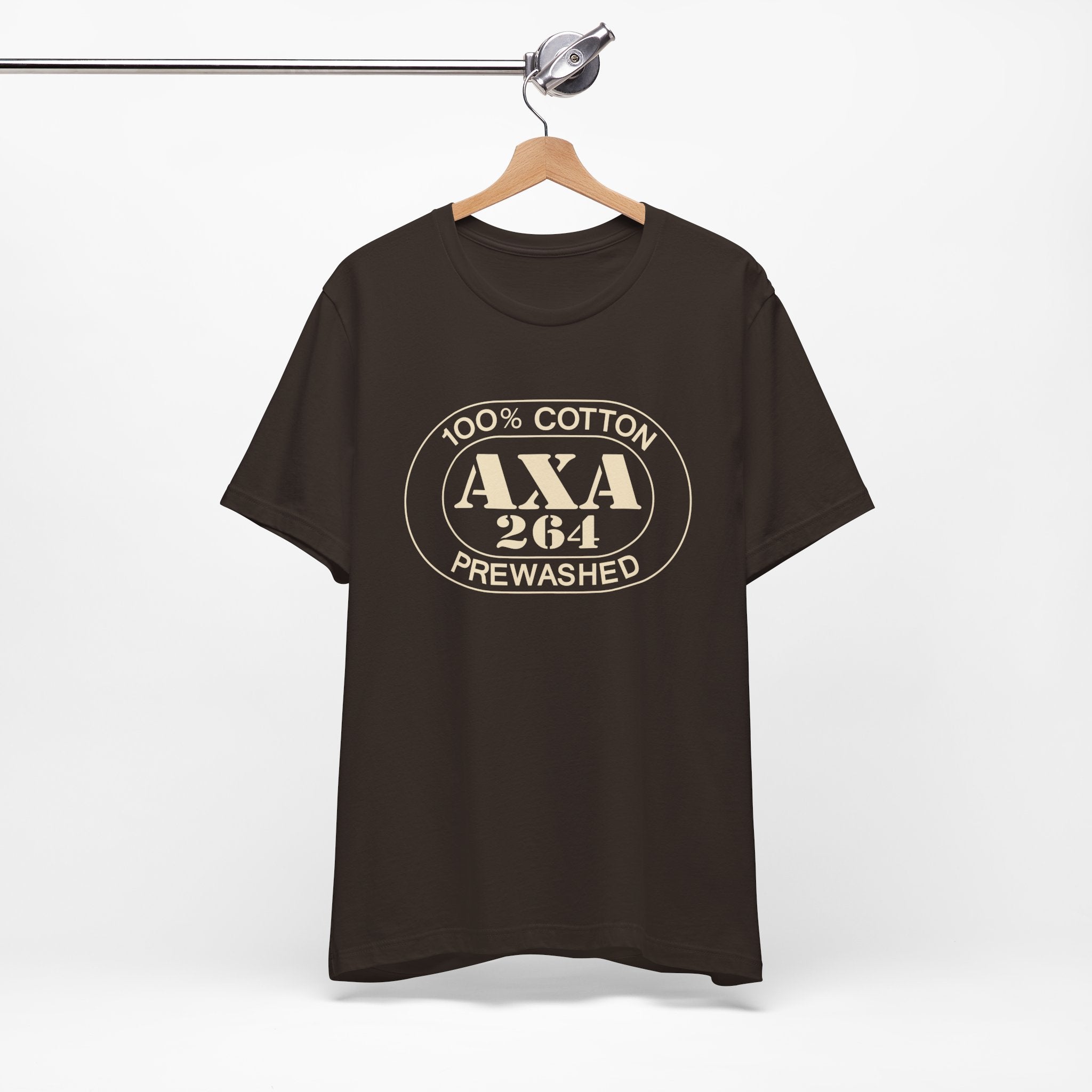 Anguilla Airport Oval tee in brown, alternate view
