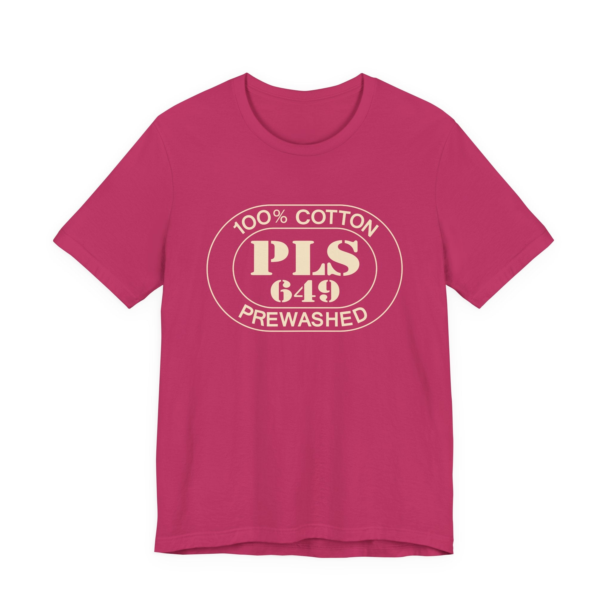 Turks & Caicos Airport Oval tee in berry, front view