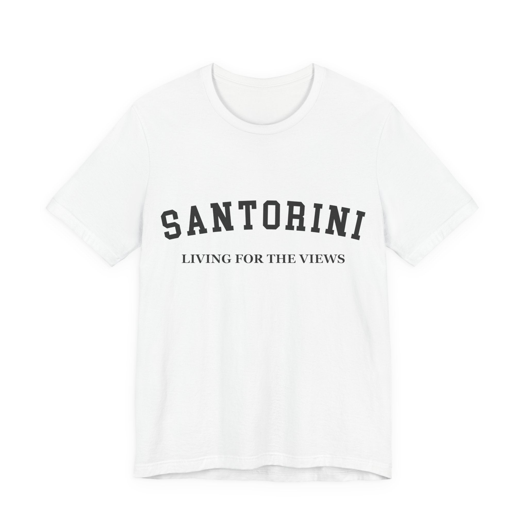Santorini Collegiate — 100% Cotton Premium Unisex T-Shirt | BY CHARLES