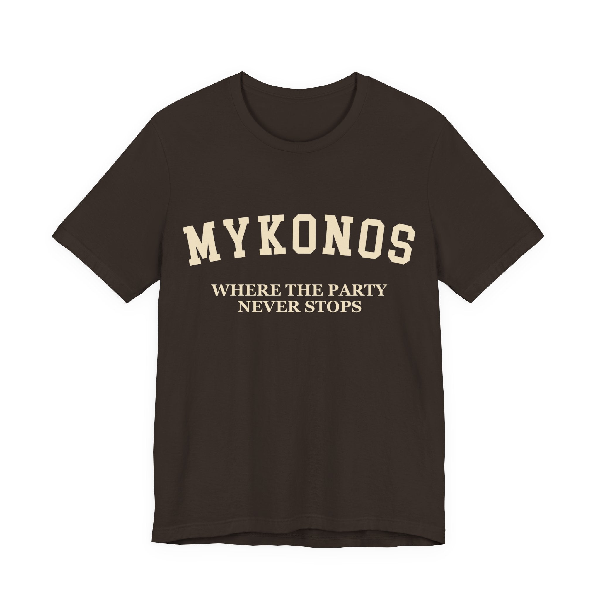 Mykonos Collegiate — 100% Cotton Premium Unisex T-Shirt | BY CHARLES