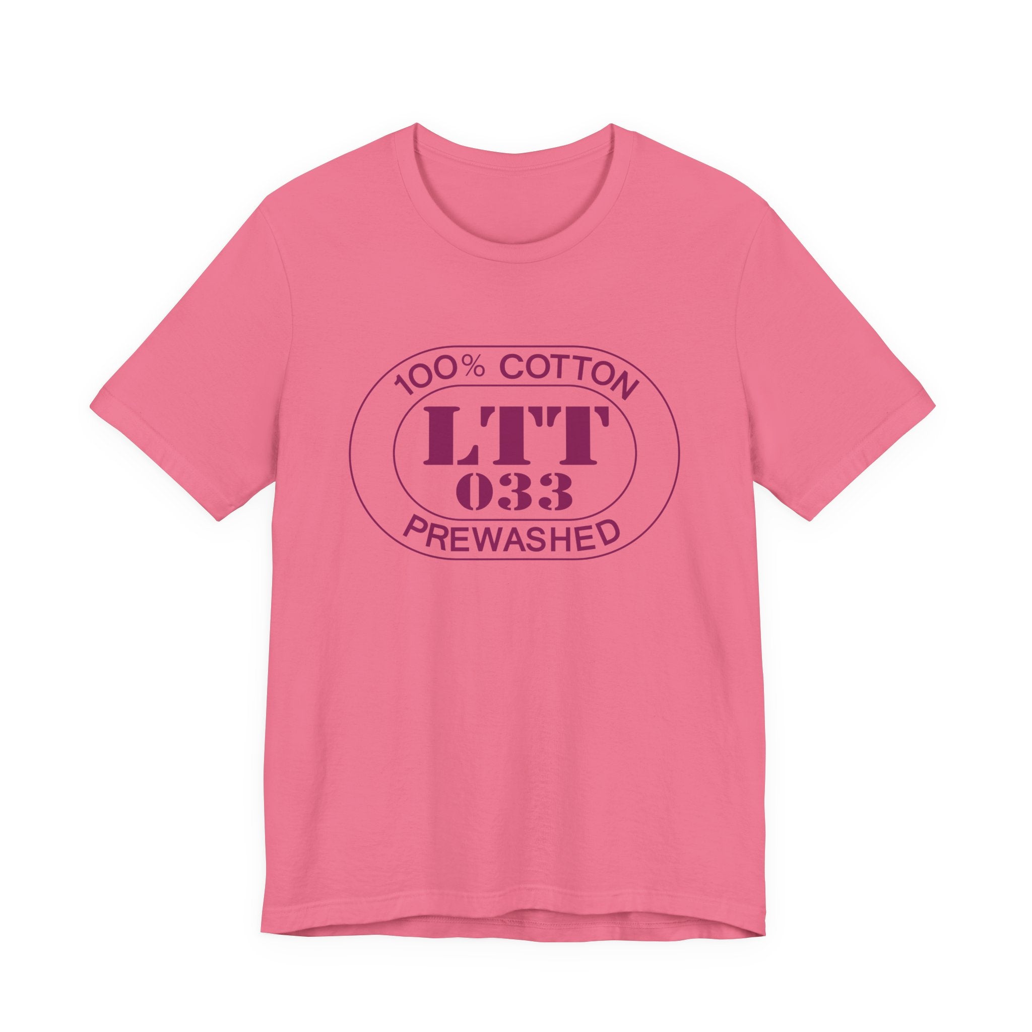 St. Tropez Airport Oval tee in charity pink, front view
