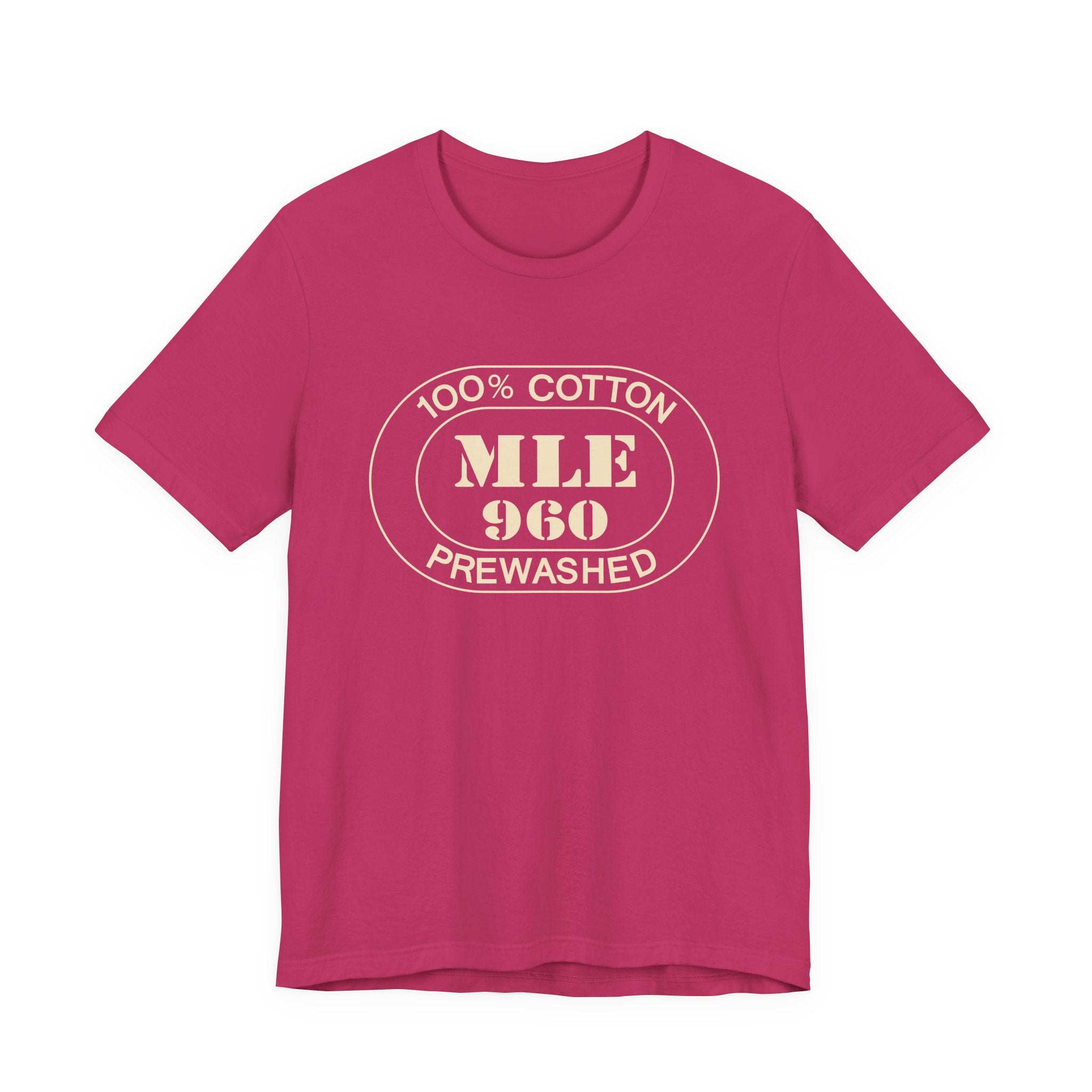 Maldives Airport Oval tee in berry, front view