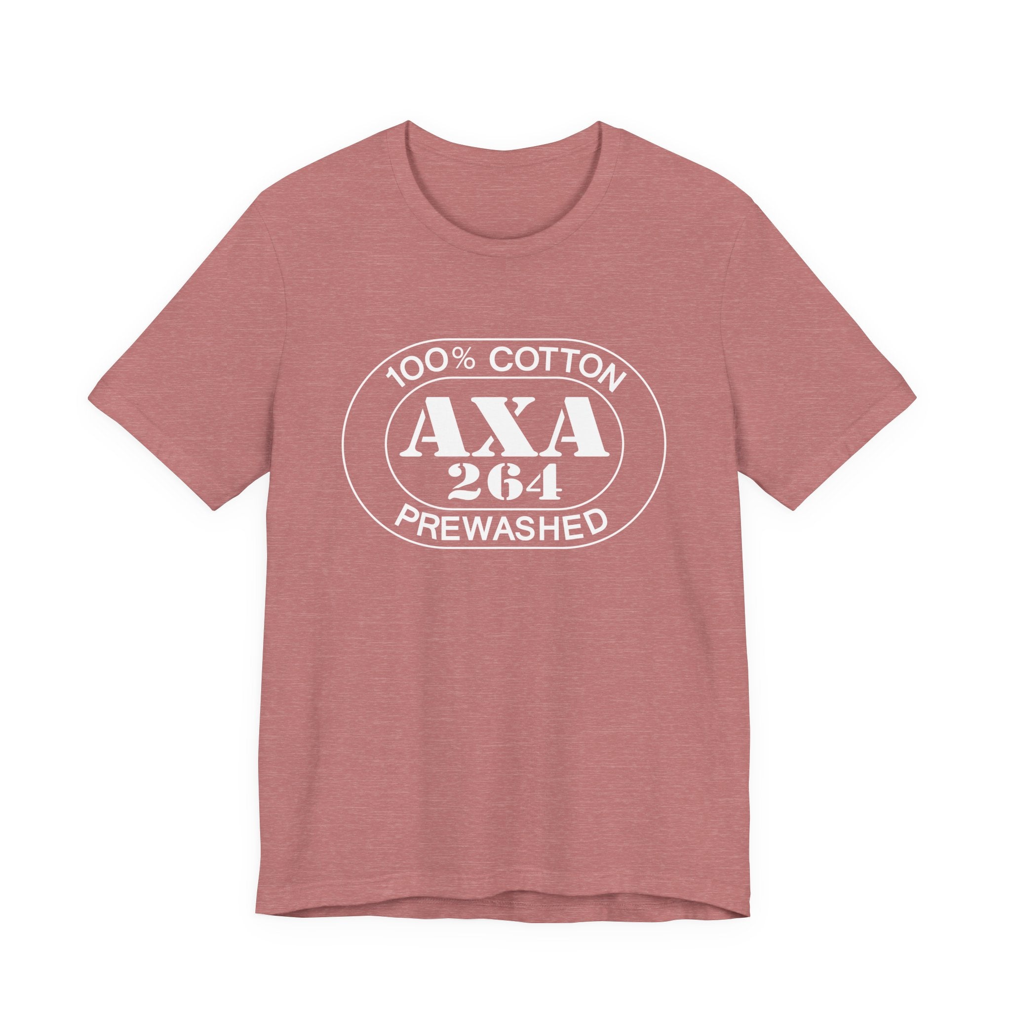 Anguilla Airport Oval tee in heather mauve, front view