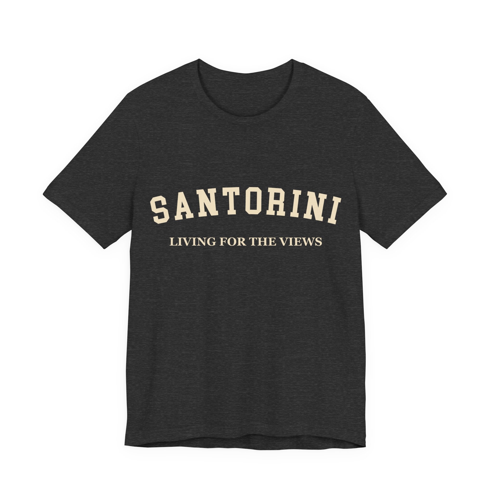 Santorini Collegiate — 100% Cotton Premium Unisex T-Shirt | BY CHARLES