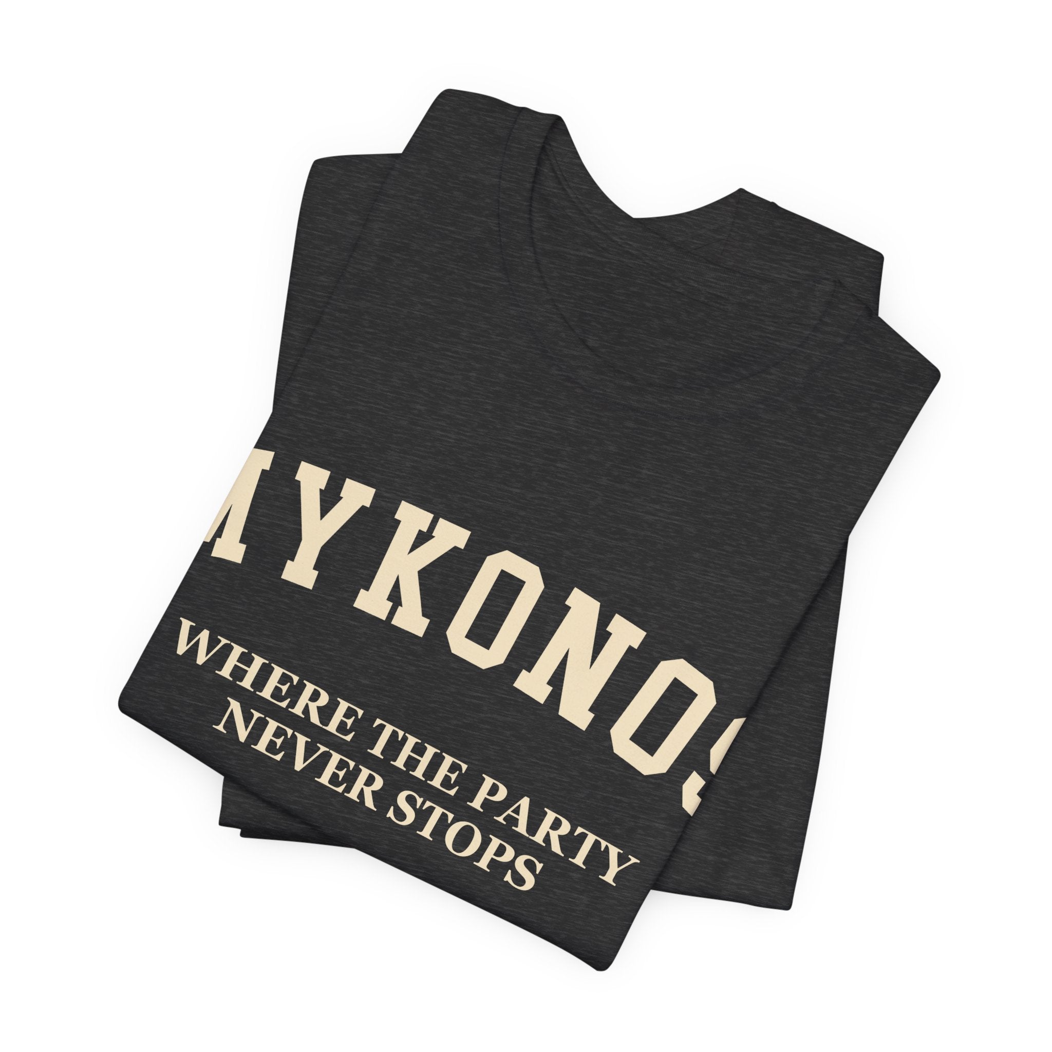 Mykonos Collegiate — 100% Cotton Premium Unisex T-Shirt | BY CHARLES