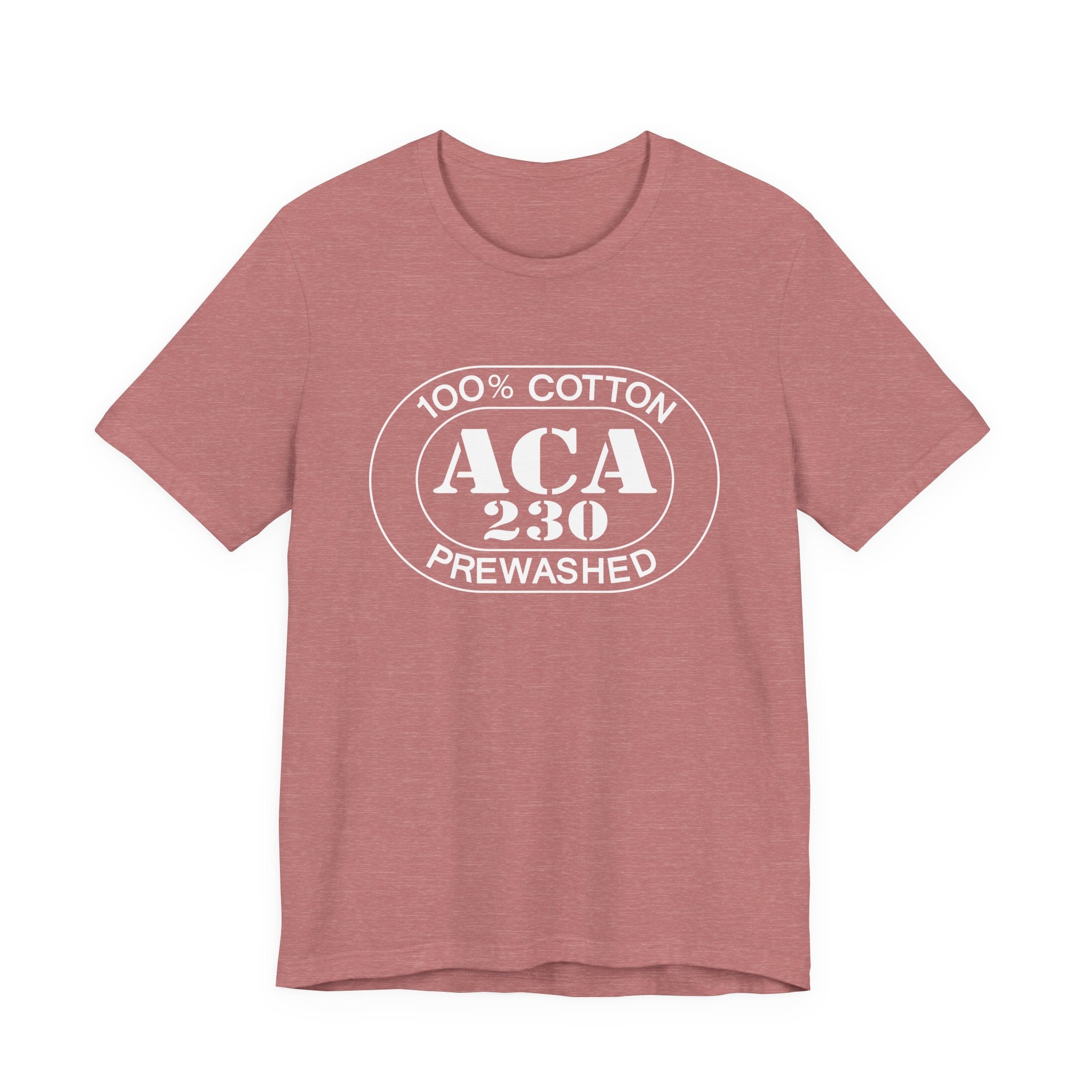 Acapulco Airport Oval tee in heather mauve, front view