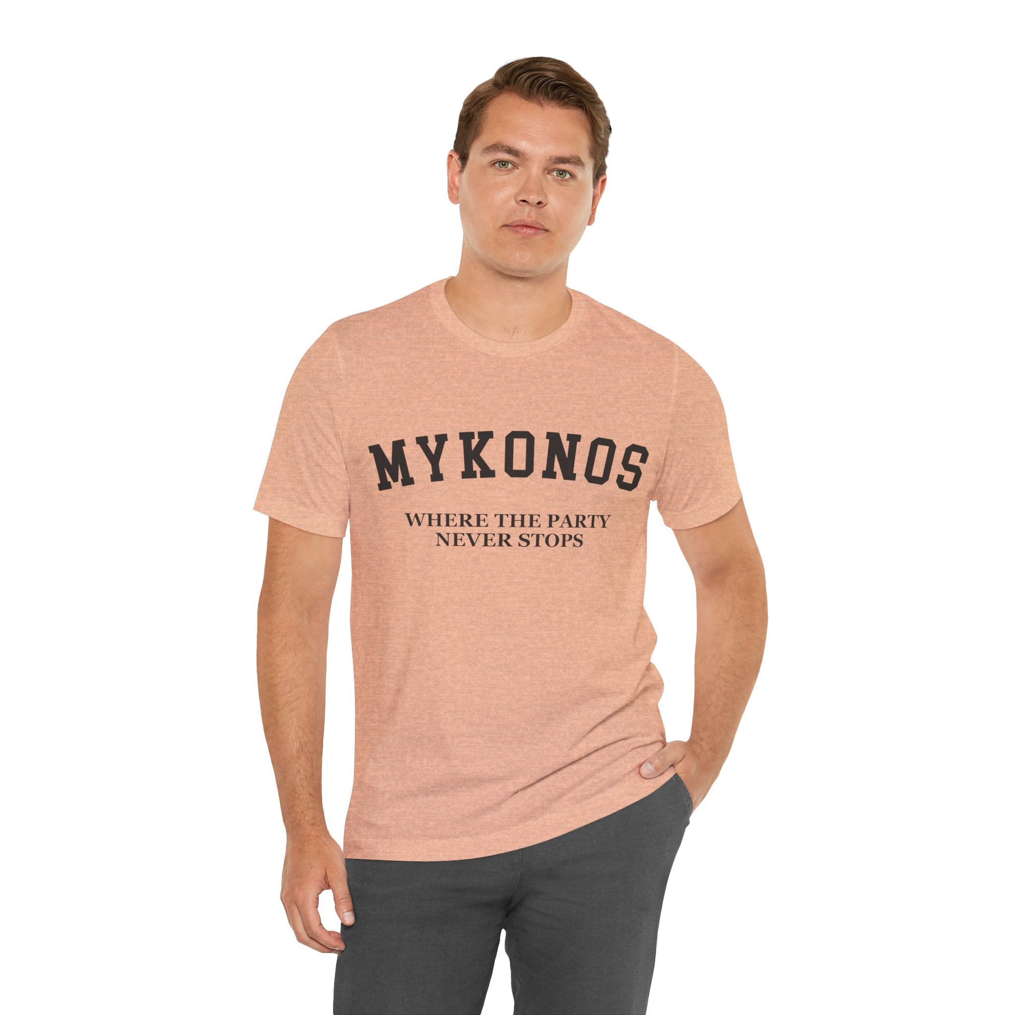 Mykonos Collegiate — 100% Cotton Premium Unisex T-Shirt | BY CHARLES