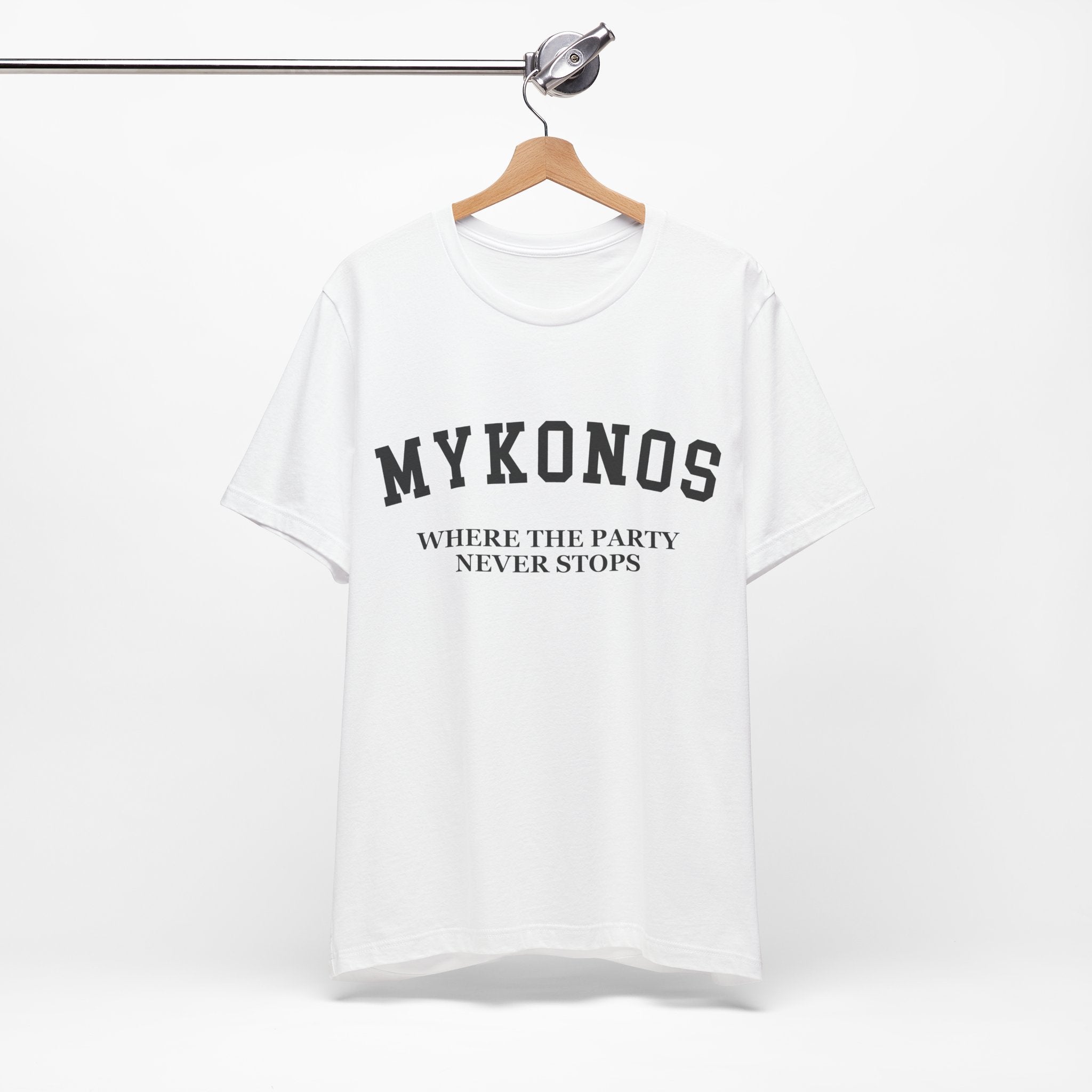 Mykonos Collegiate — 100% Cotton Premium Unisex T-Shirt | BY CHARLES