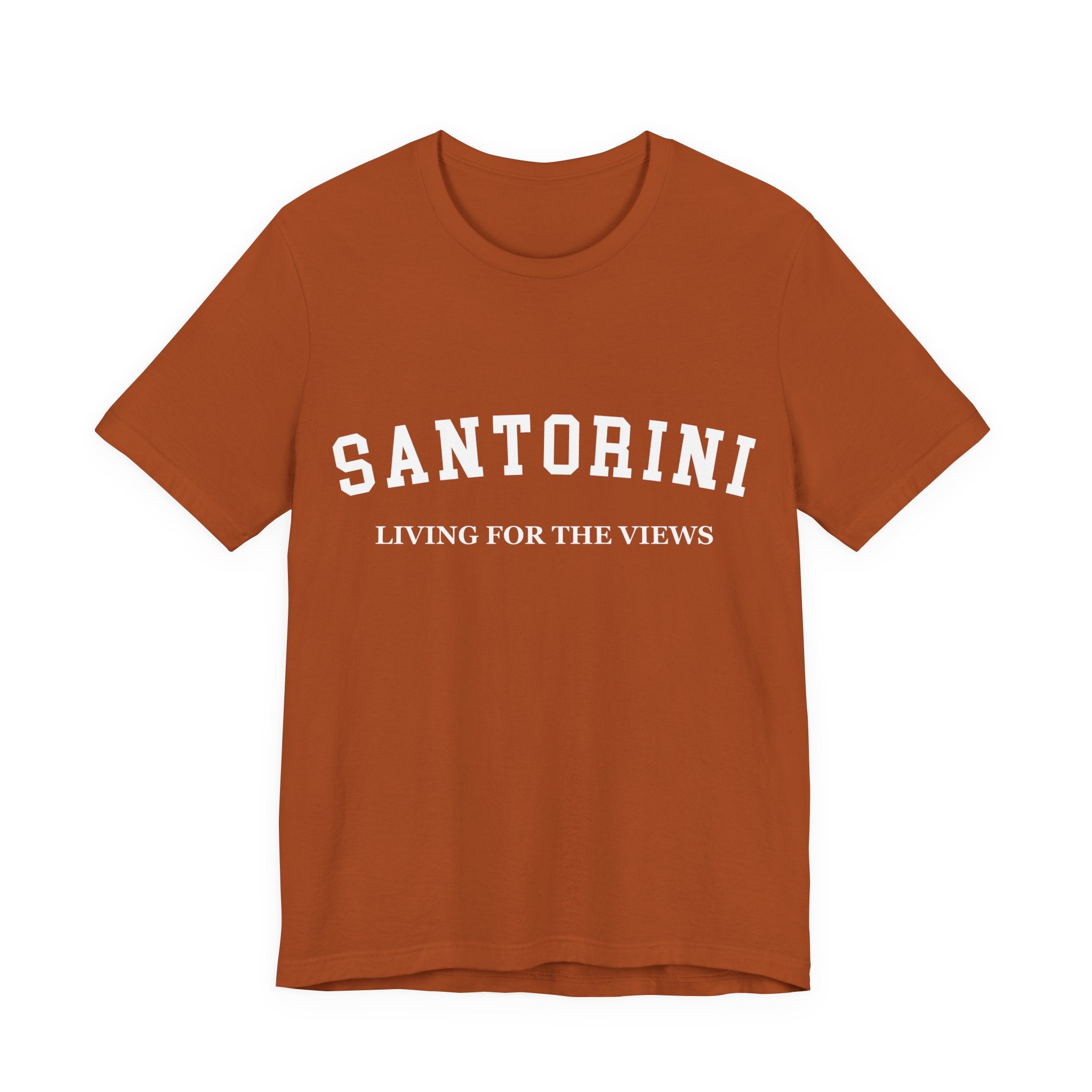 Santorini Collegiate — 100% Cotton Premium Unisex T-Shirt | BY CHARLES