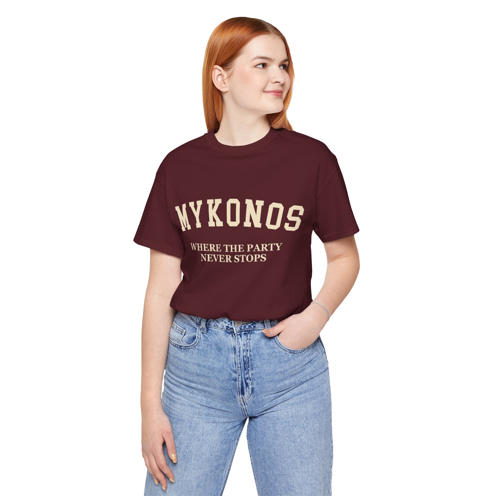 Mykonos Collegiate — 100% Cotton Premium Unisex T-Shirt | BY CHARLES