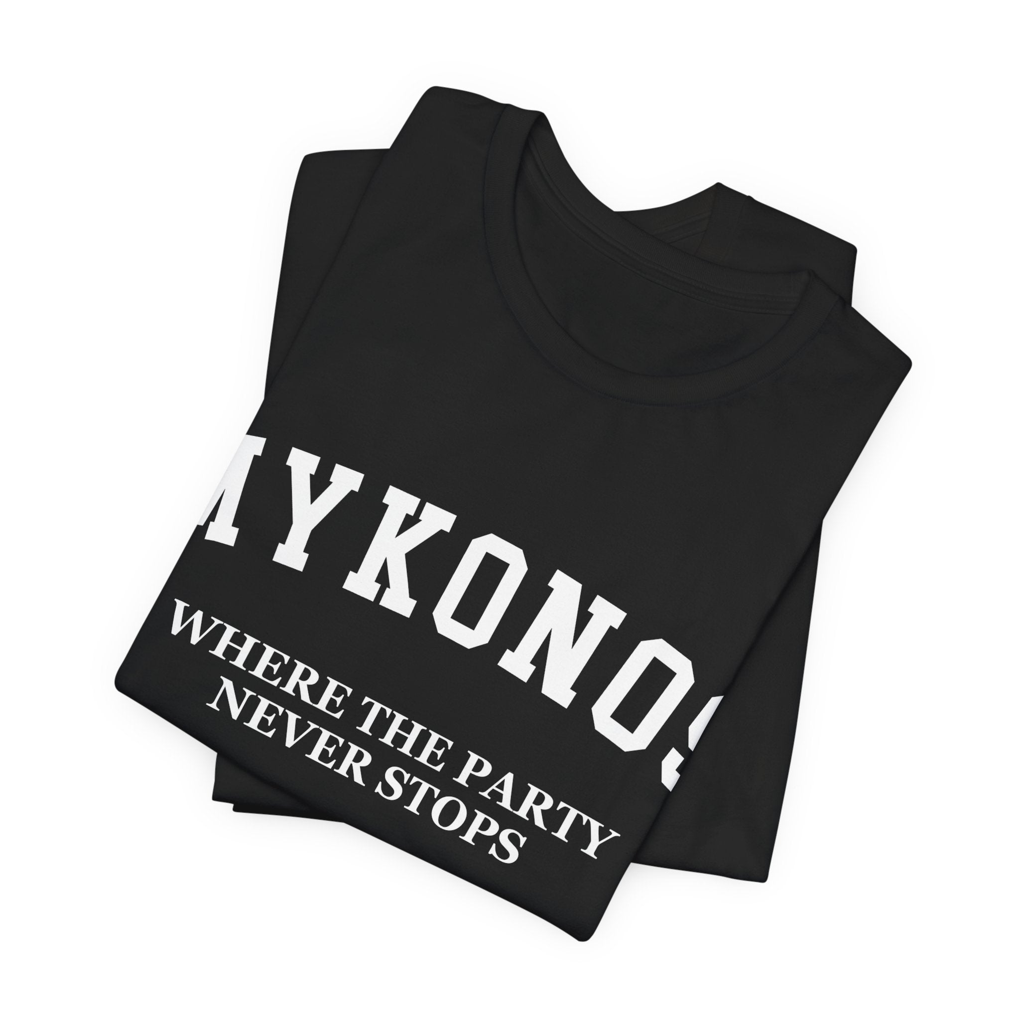 Mykonos Collegiate — 100% Cotton Premium Unisex T-Shirt | BY CHARLES
