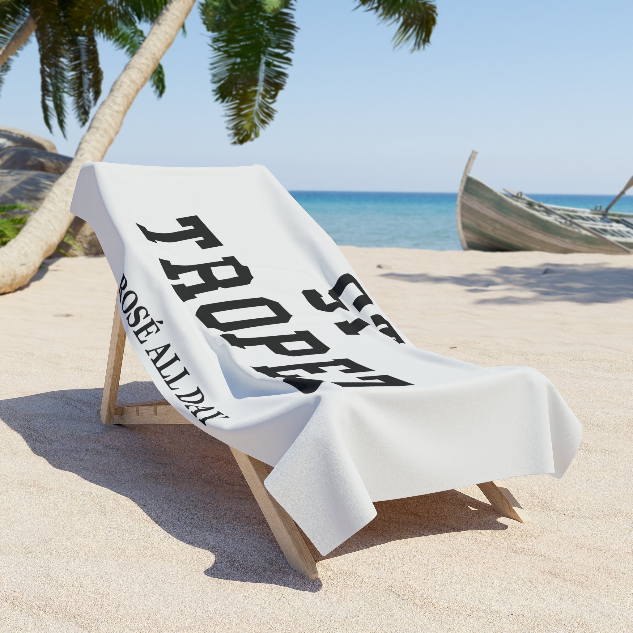 St. Tropez Slogan Series Beach Towel — Premium Oversized | BY CHARLES