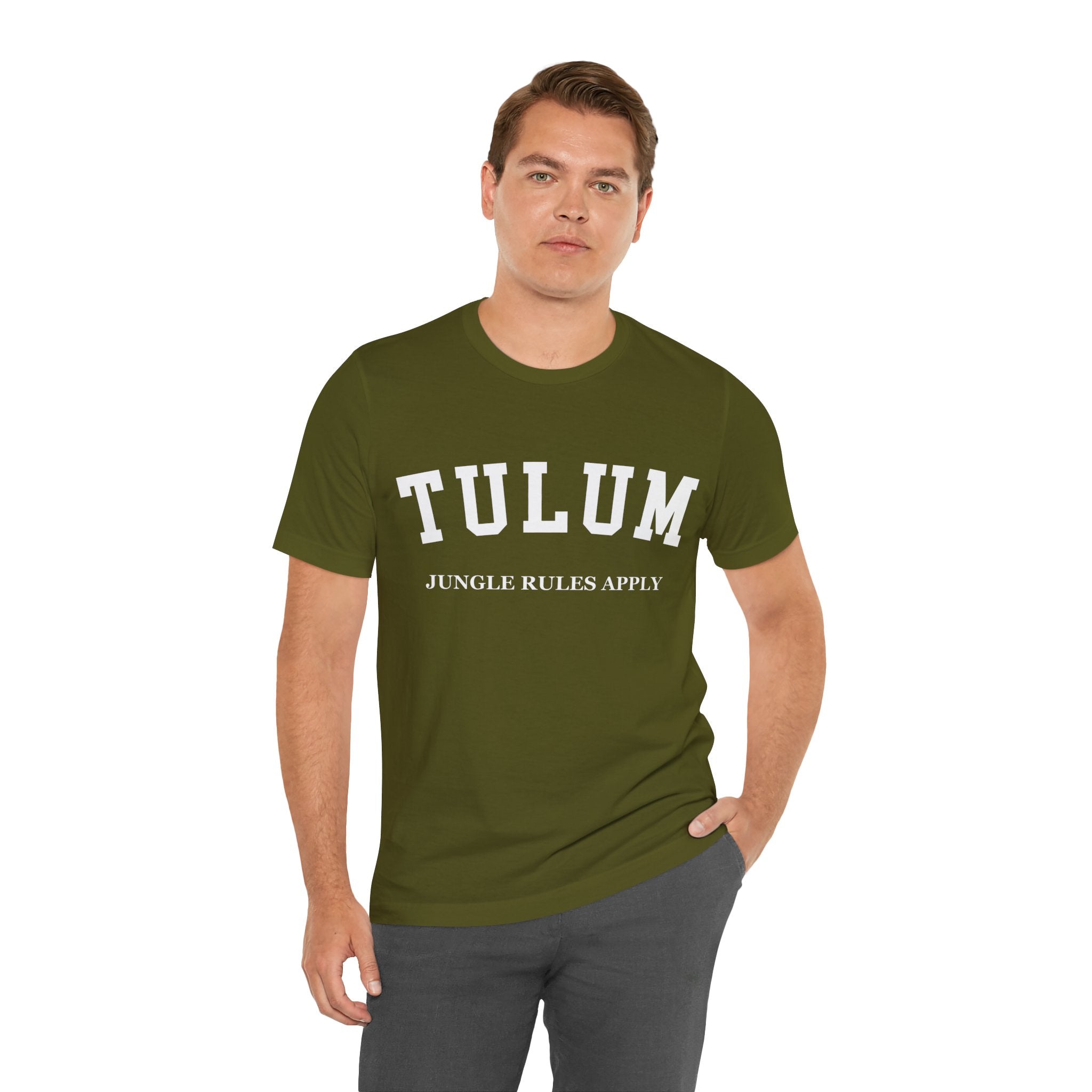 Tulum Collegiate — 100% Cotton Premium Unisex T-Shirt | BY CHARLES