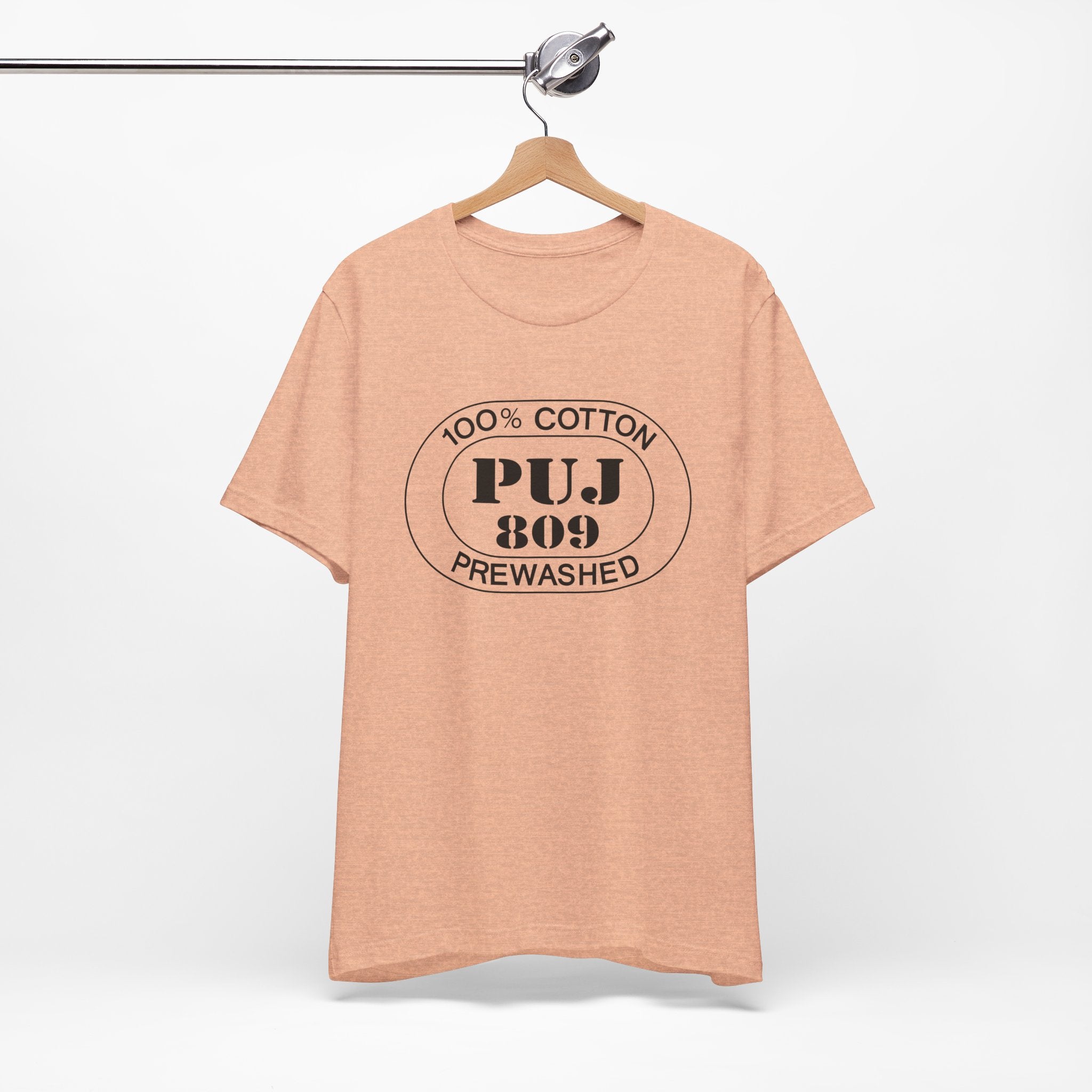 Punta Cana Airport Oval tee in heather peach, alternate view