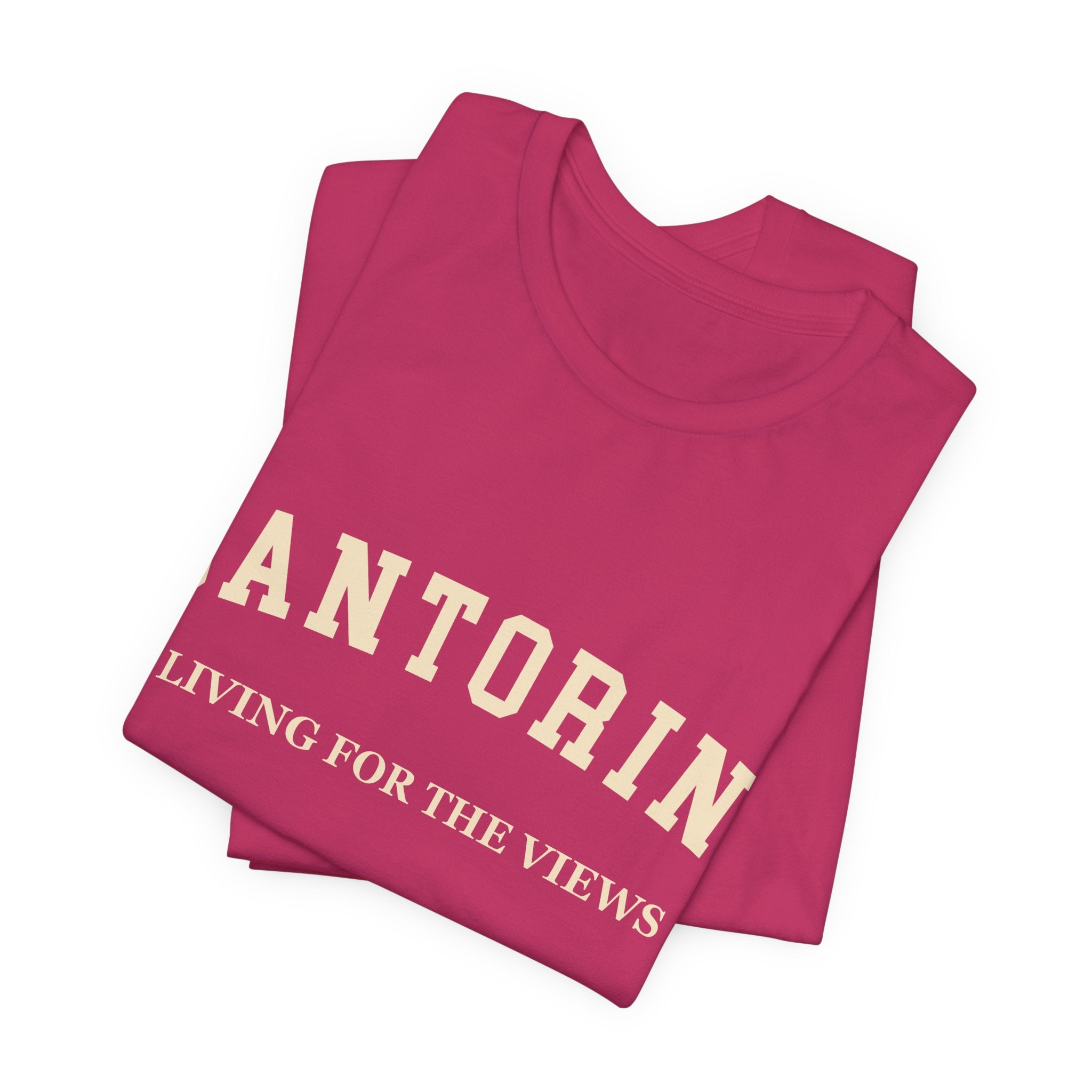Santorini Collegiate — 100% Cotton Premium Unisex T-Shirt | BY CHARLES