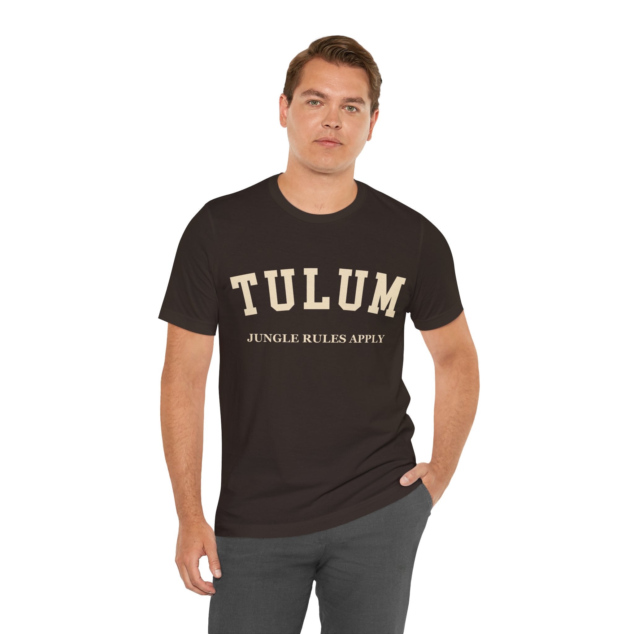 Tulum Collegiate — 100% Cotton Premium Unisex T-Shirt | BY CHARLES