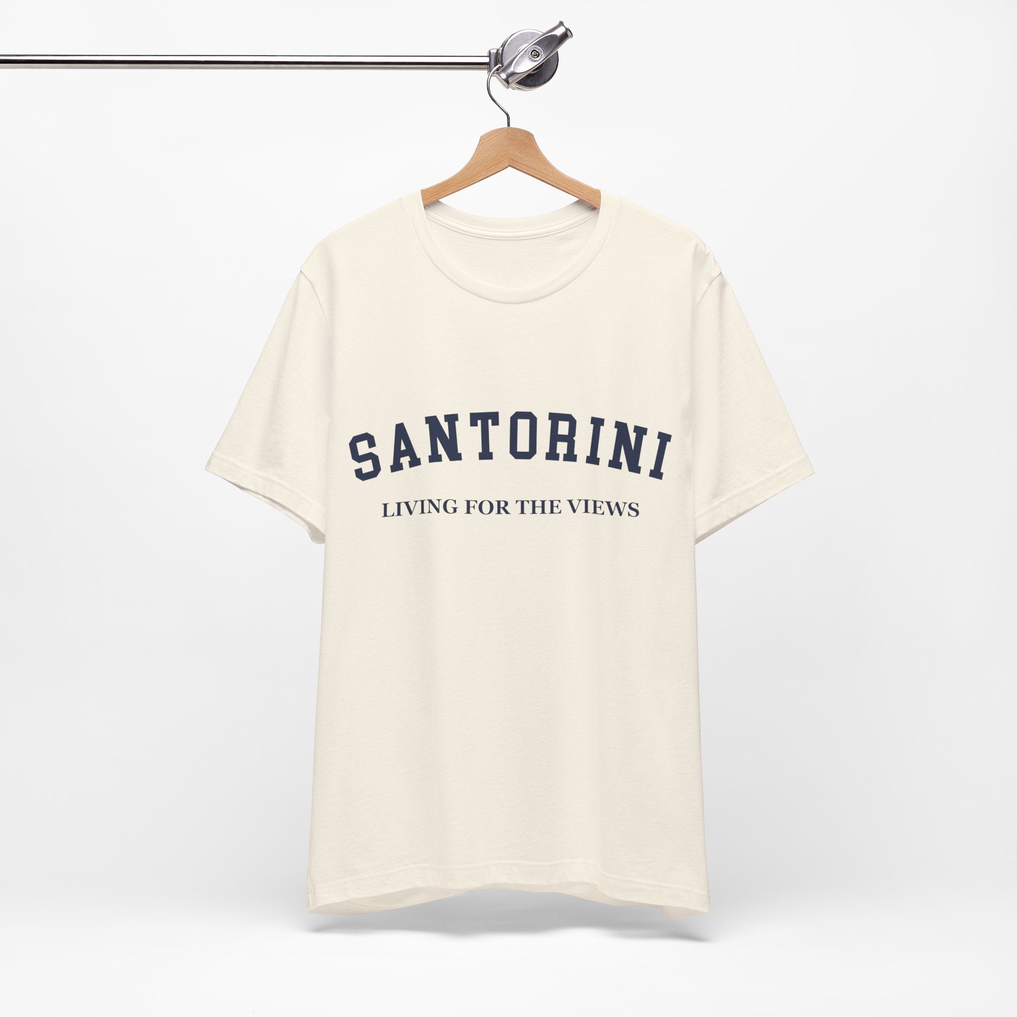Santorini Collegiate — 100% Cotton Premium Unisex T-Shirt | BY CHARLES