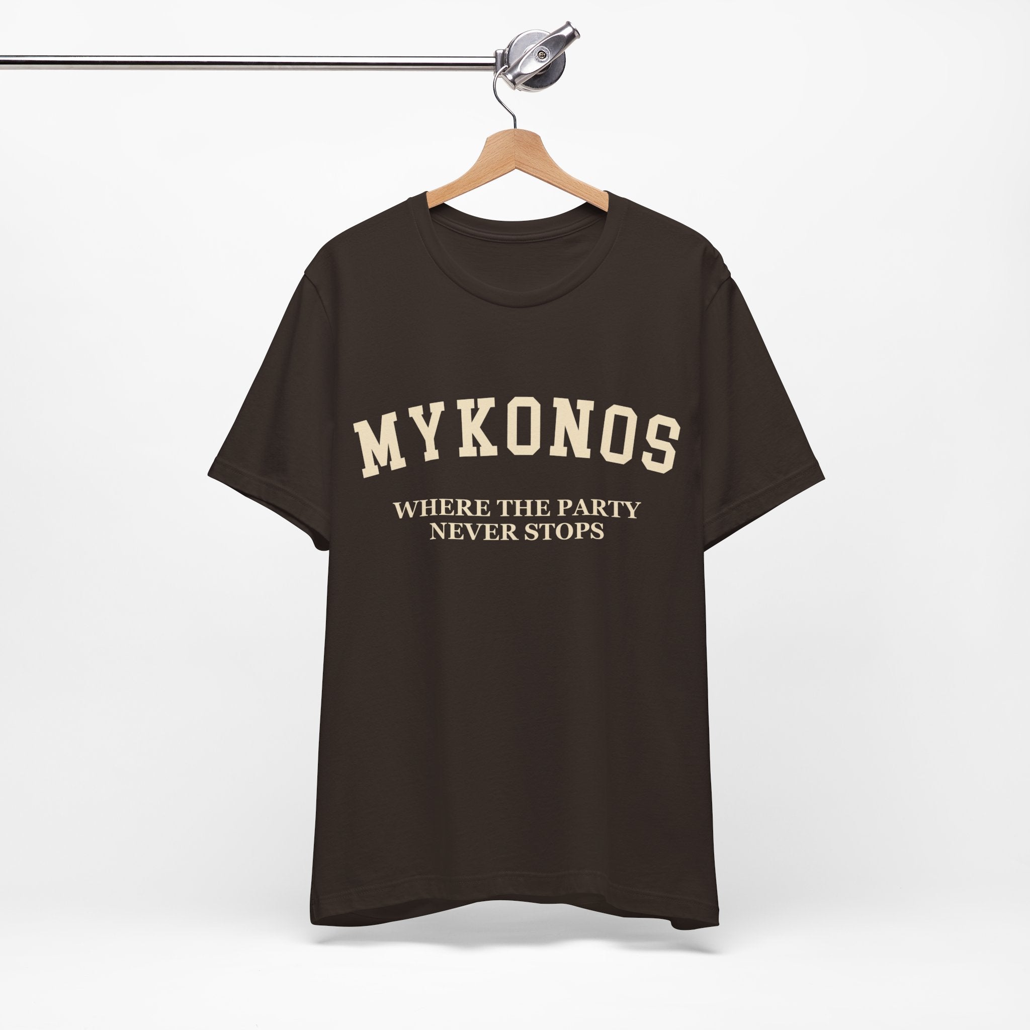 Mykonos Collegiate — 100% Cotton Premium Unisex T-Shirt | BY CHARLES