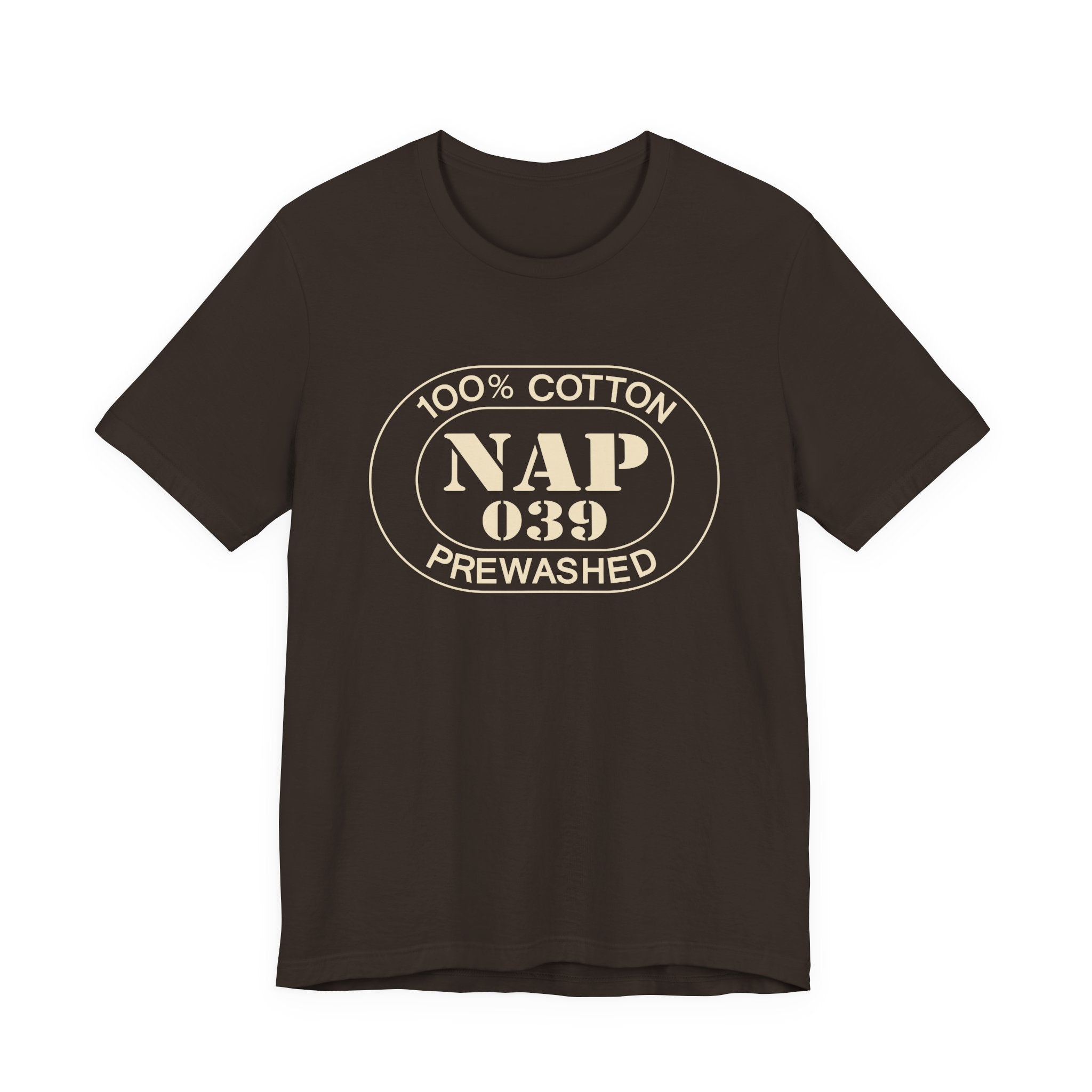 Positano Airport Oval tee in brown, front view