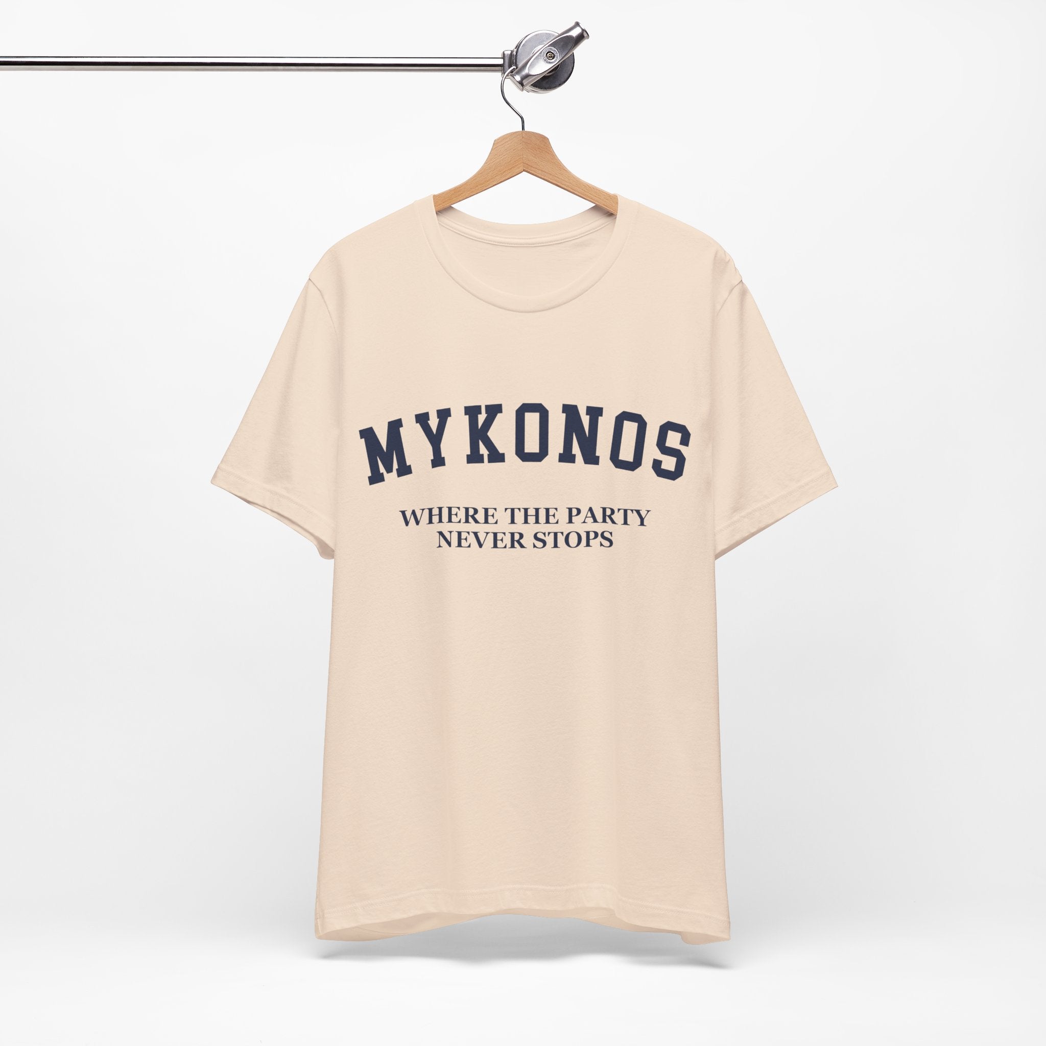 Mykonos Collegiate — 100% Cotton Premium Unisex T-Shirt | BY CHARLES