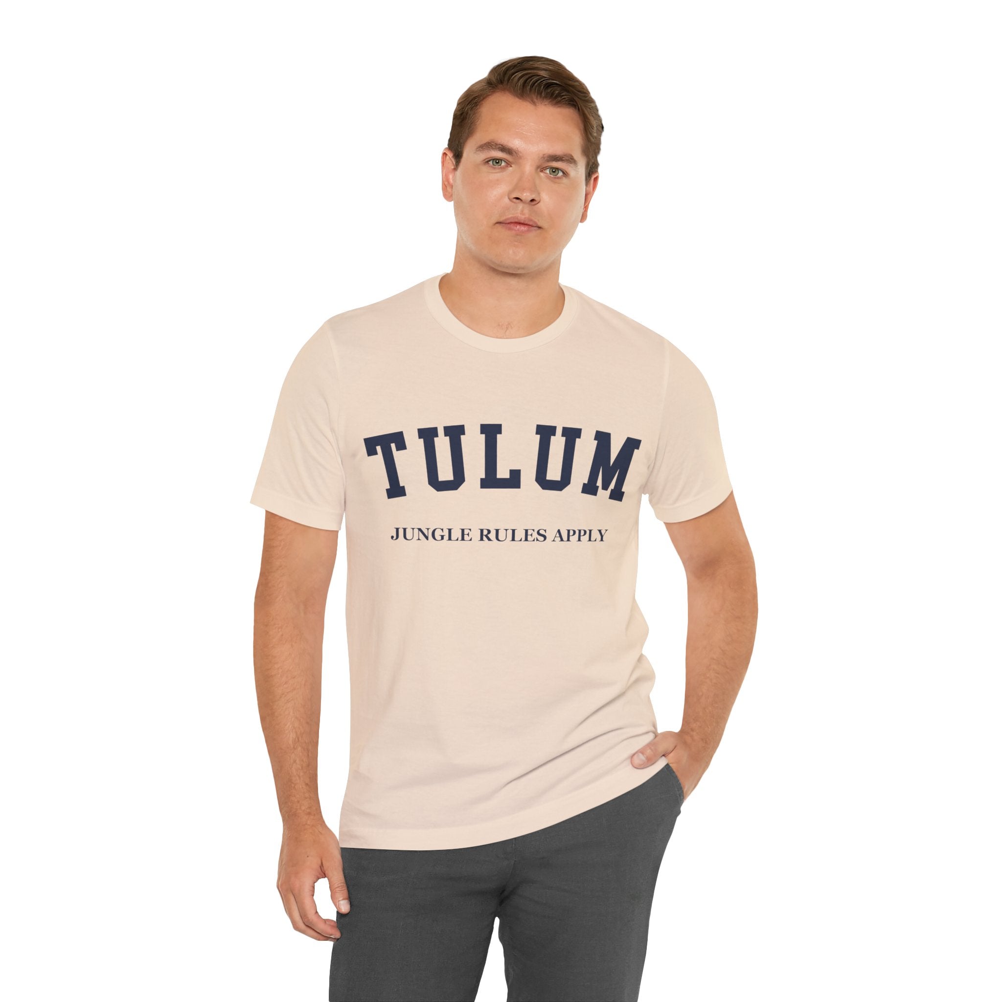 Tulum Collegiate — 100% Cotton Premium Unisex T-Shirt | BY CHARLES