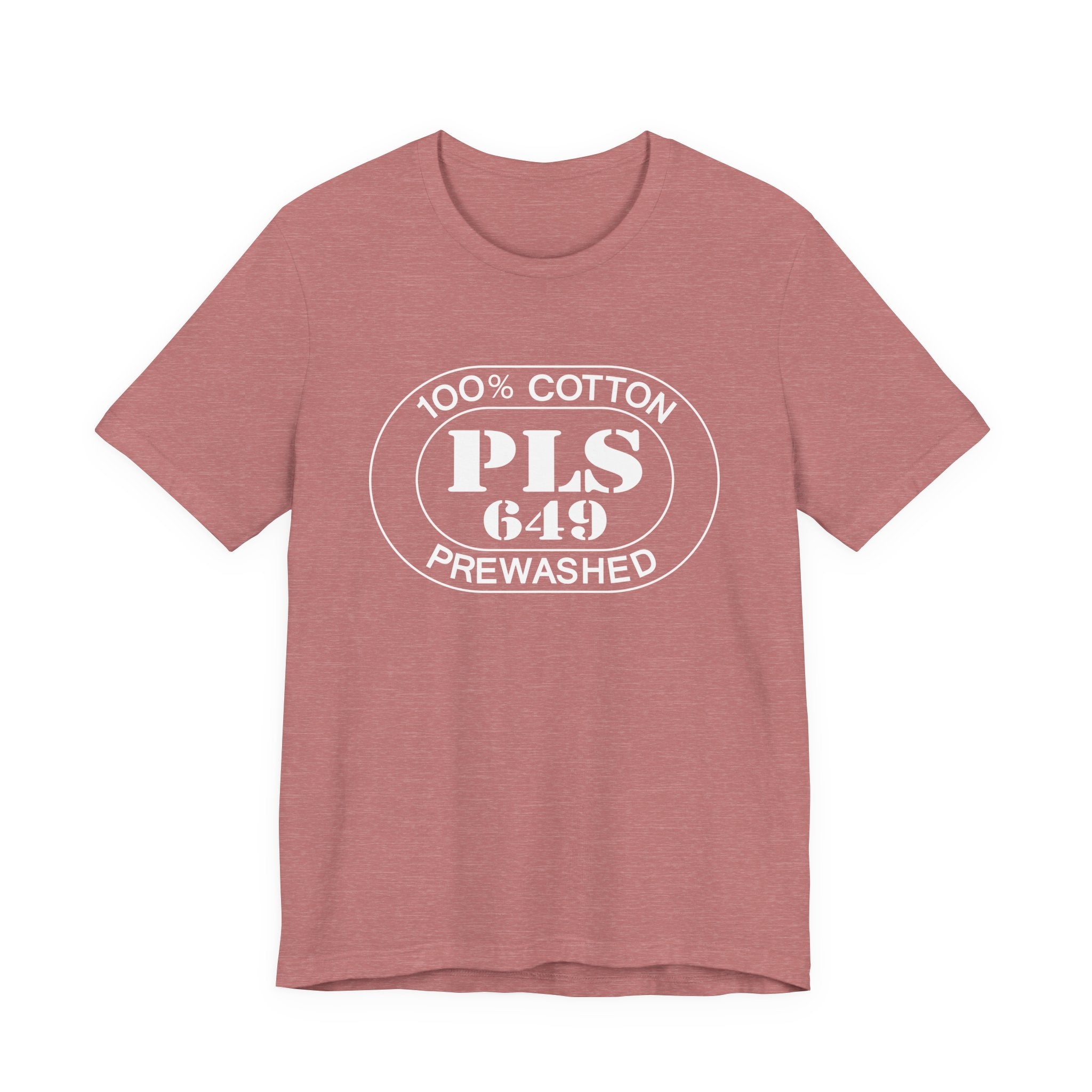 Turks & Caicos Airport Oval tee in heather mauve, front view