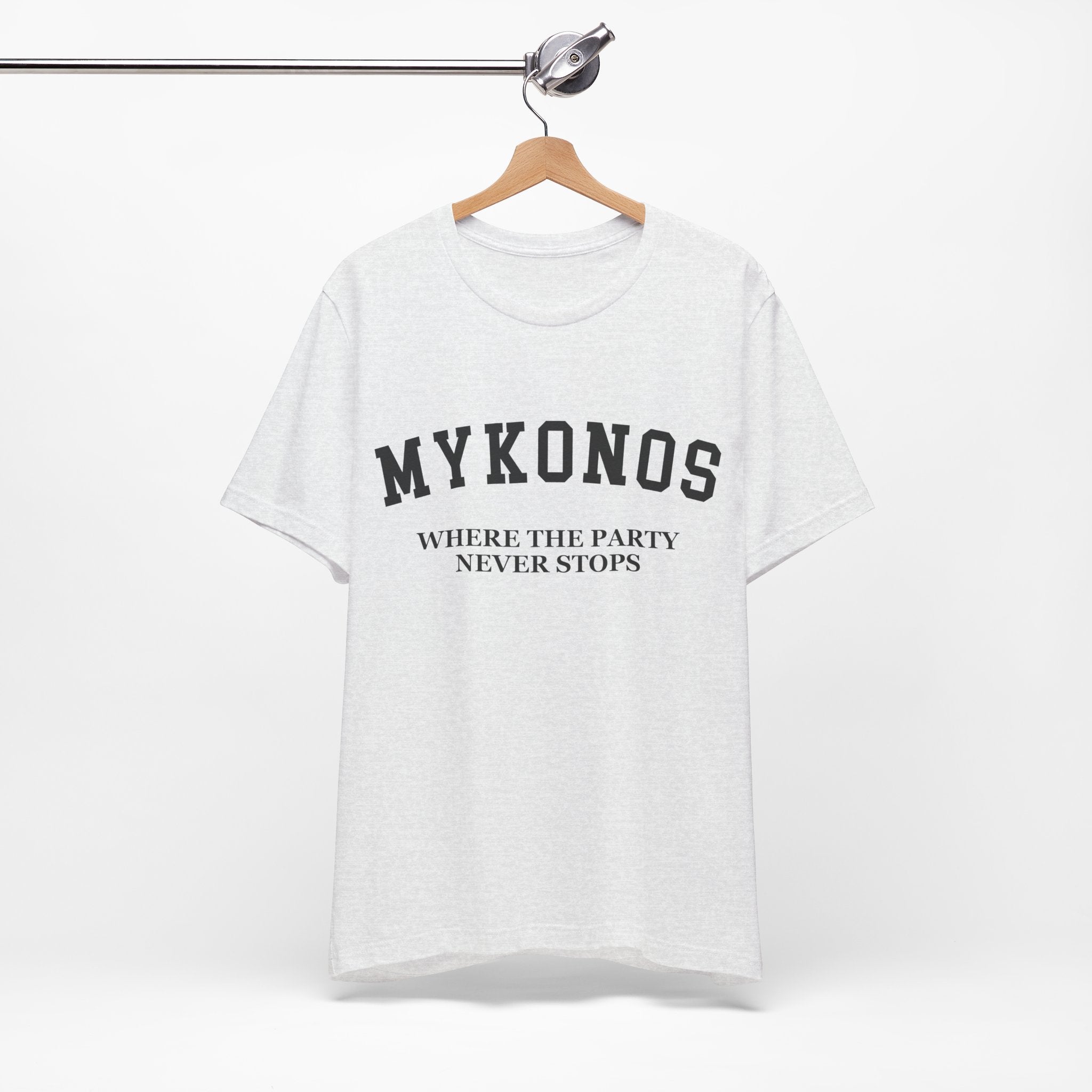 Mykonos Collegiate — 100% Cotton Premium Unisex T-Shirt | BY CHARLES
