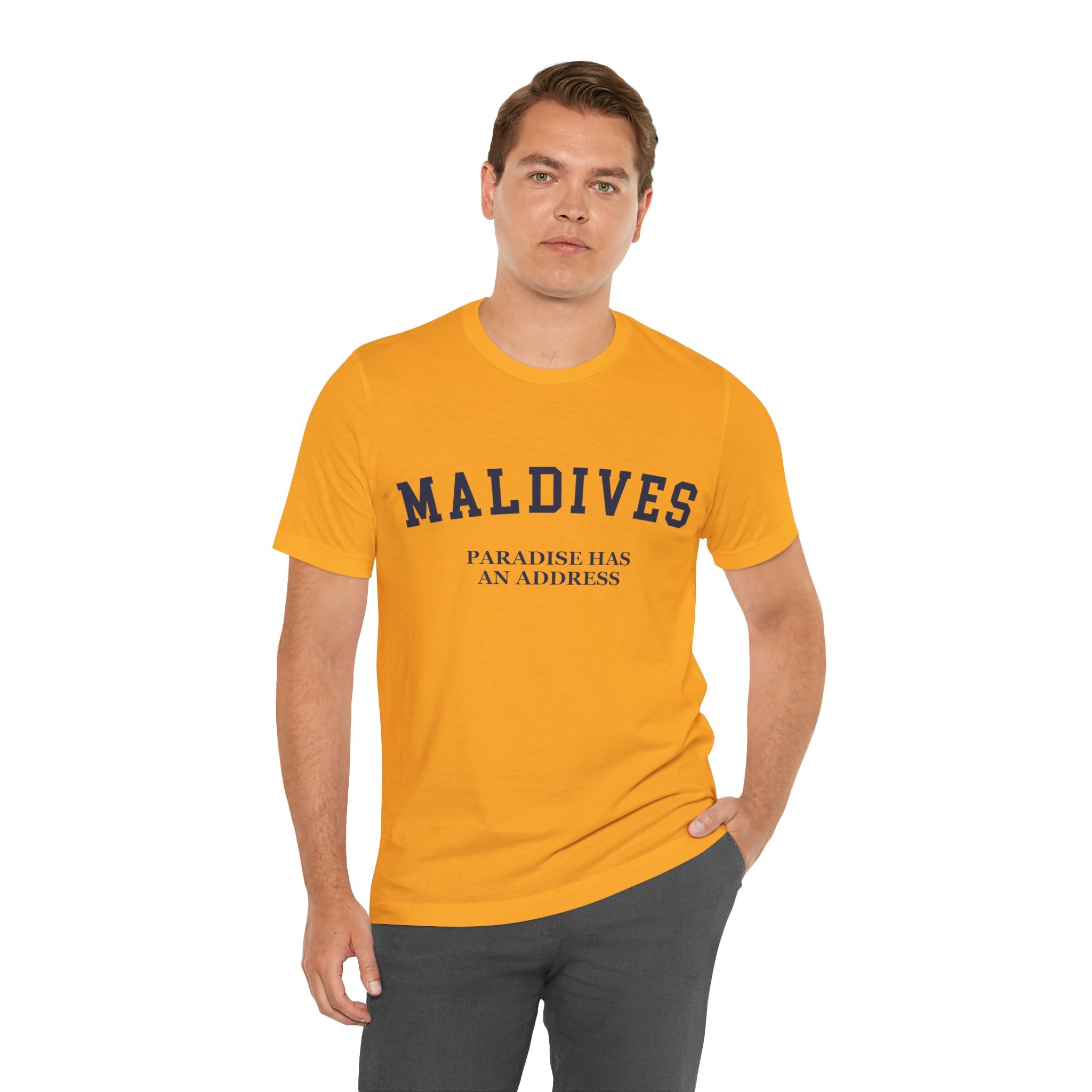 Maldives Collegiate — 100% Cotton Premium Unisex T-Shirt | BY CHARLES